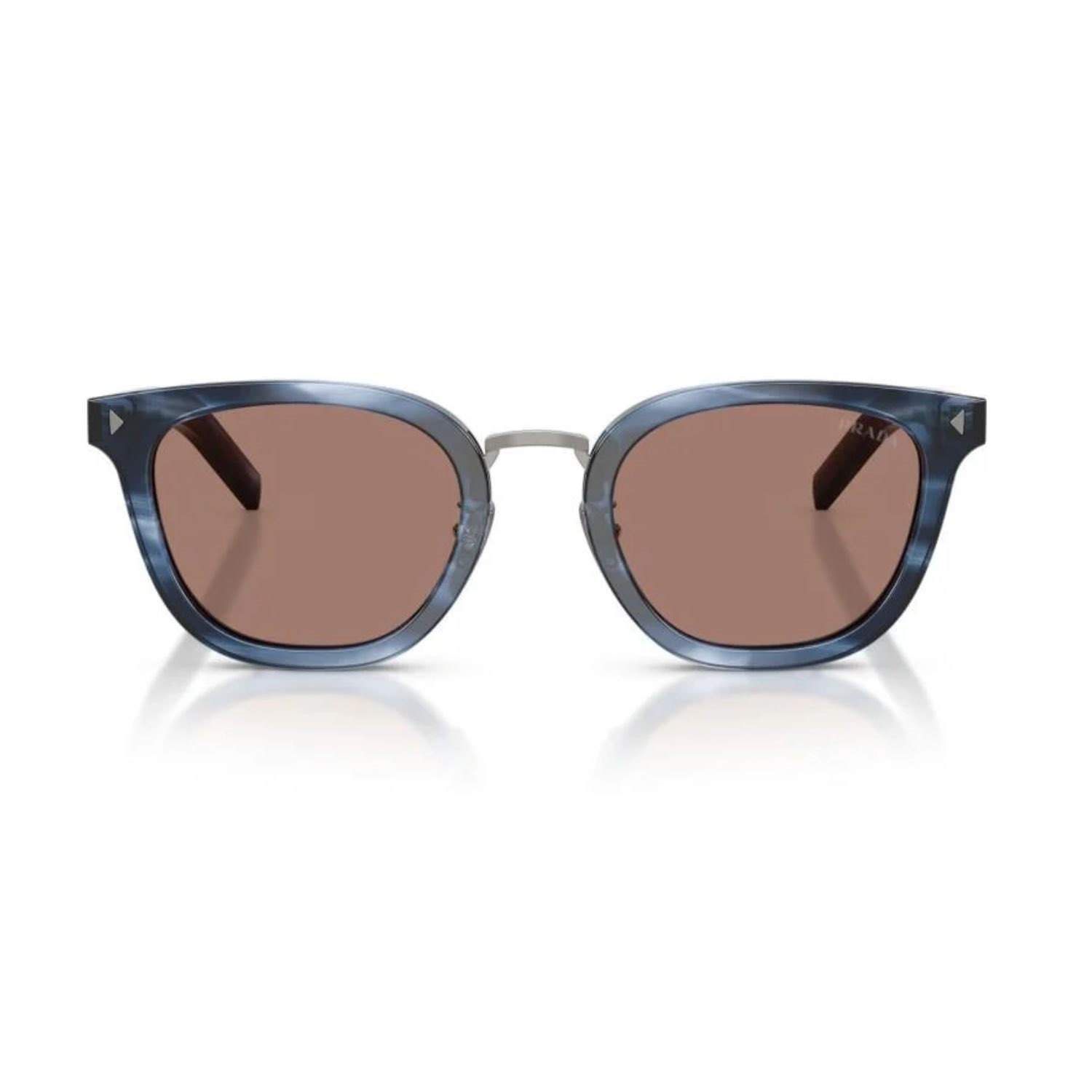 Prada PR C01SD 26F05D 52 Unisex Oval Mavi Kemik Güneş Gözlüğü