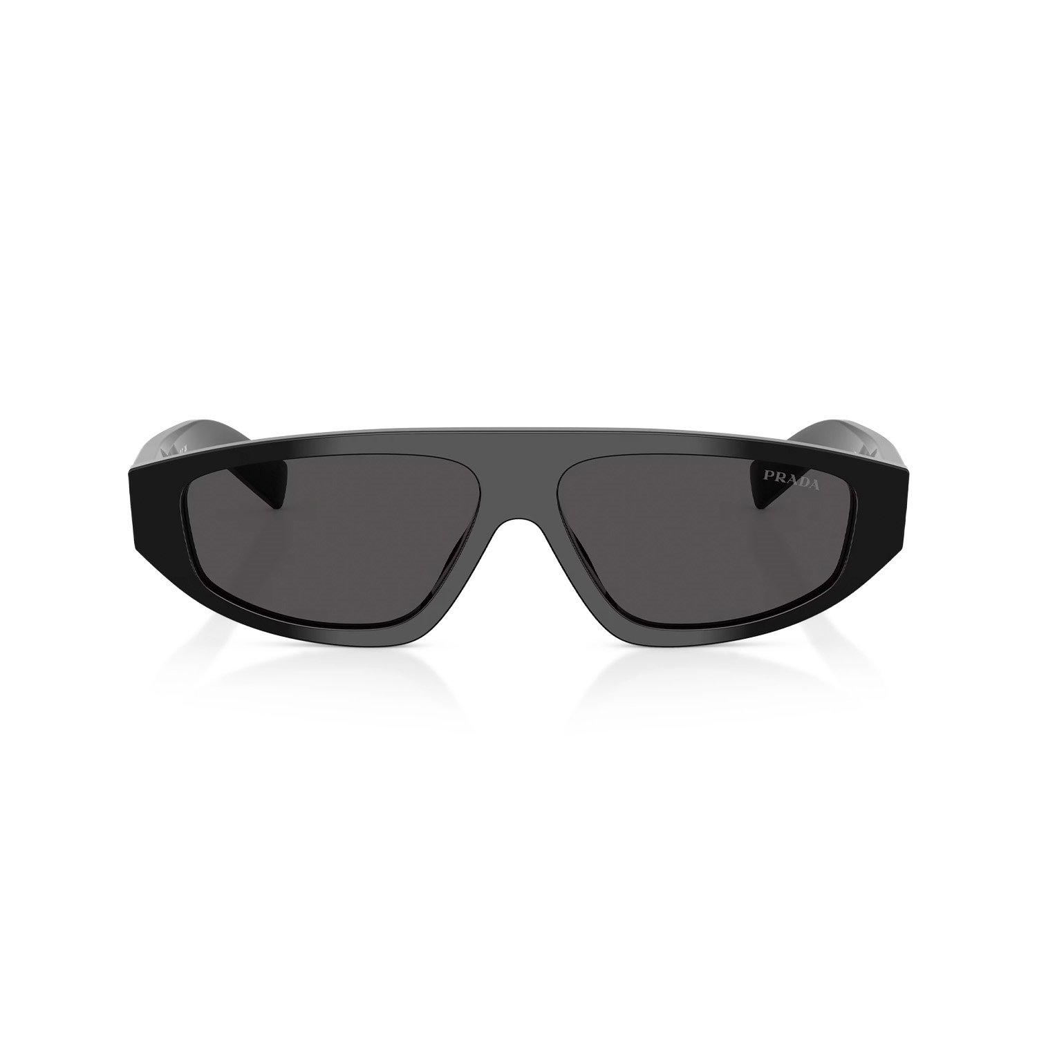 Prada PR C02S 16K08Z 57 Unisex Geometrik Aynalı Siyah Kemik Güneş Gözlüğü