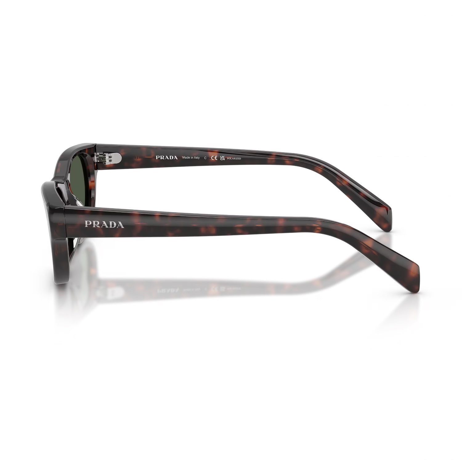 Prada PR C08S 17N90V 50 Kadın Polarize Cat Eye Kırçıllı Kahverengi Kemik Güneş Gözlüğü