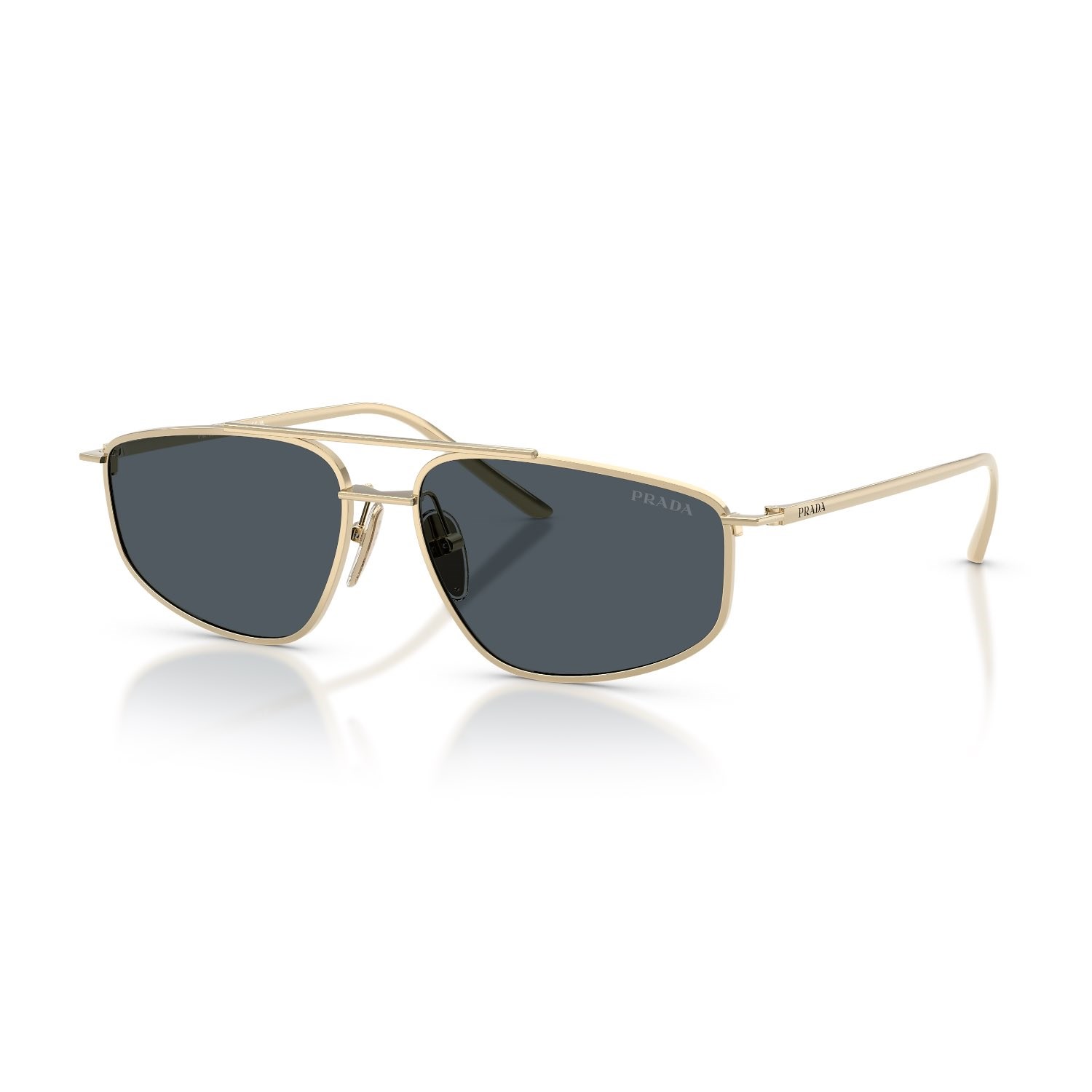 Prada PR C51S ZVN70B 58 Unisex Geometrik Gold Metal Güneş Gözlüğü