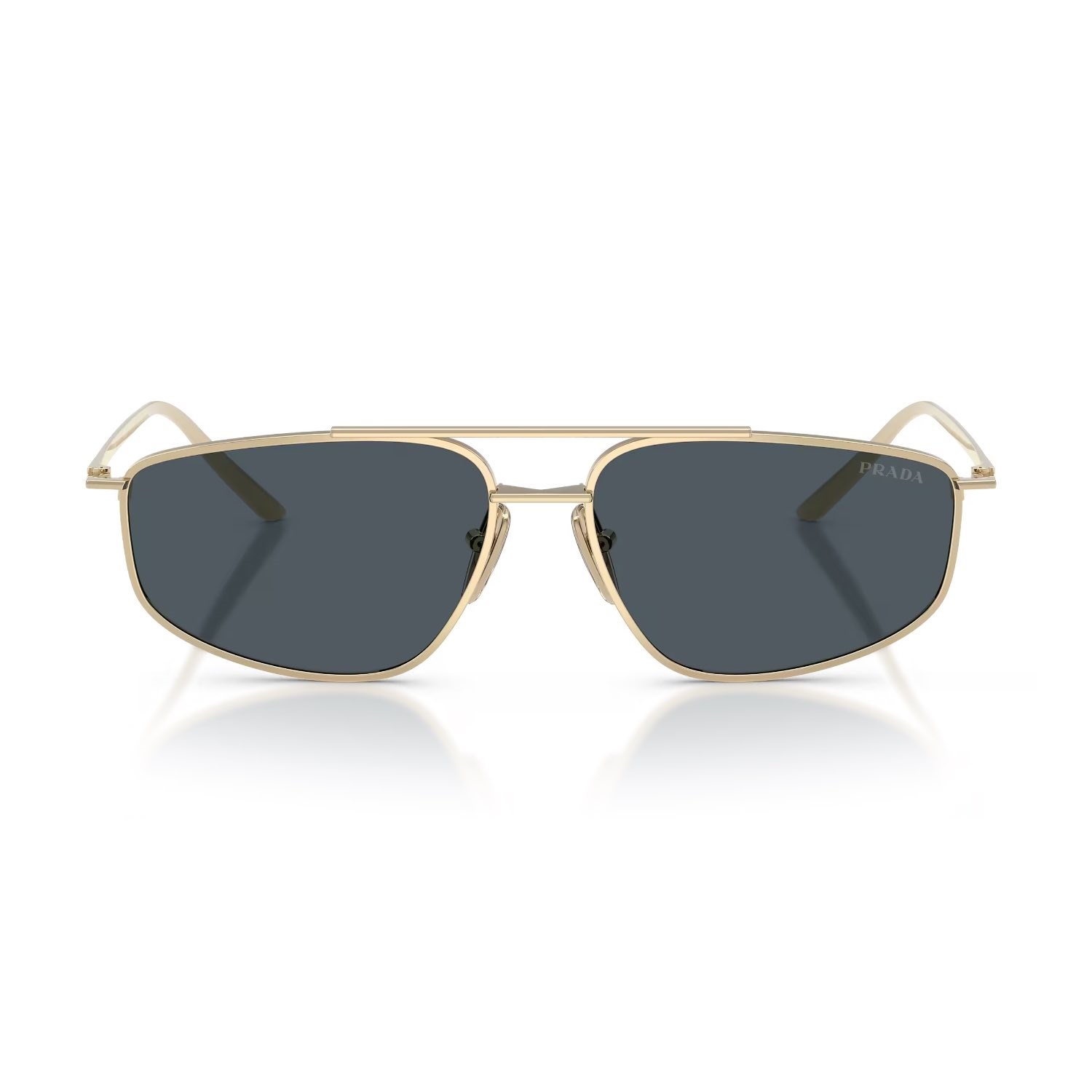 Prada PR C51S ZVN70B 58 Unisex Geometrik Gold Metal Güneş Gözlüğü