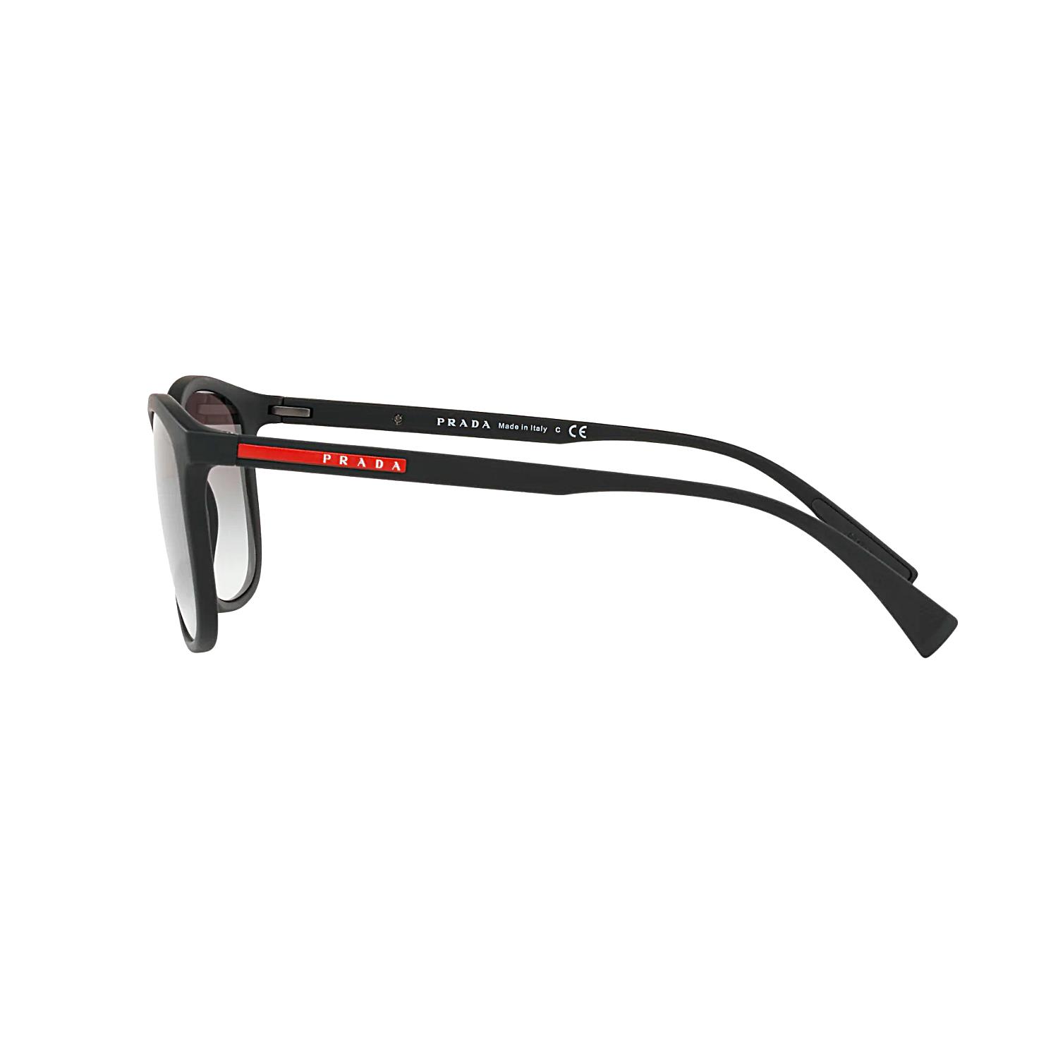 Prada PS 01TS DG00A7 56 Linea Rossa Erkek Dikdörtgen Siyah Kemik Güneş Gözlüğü