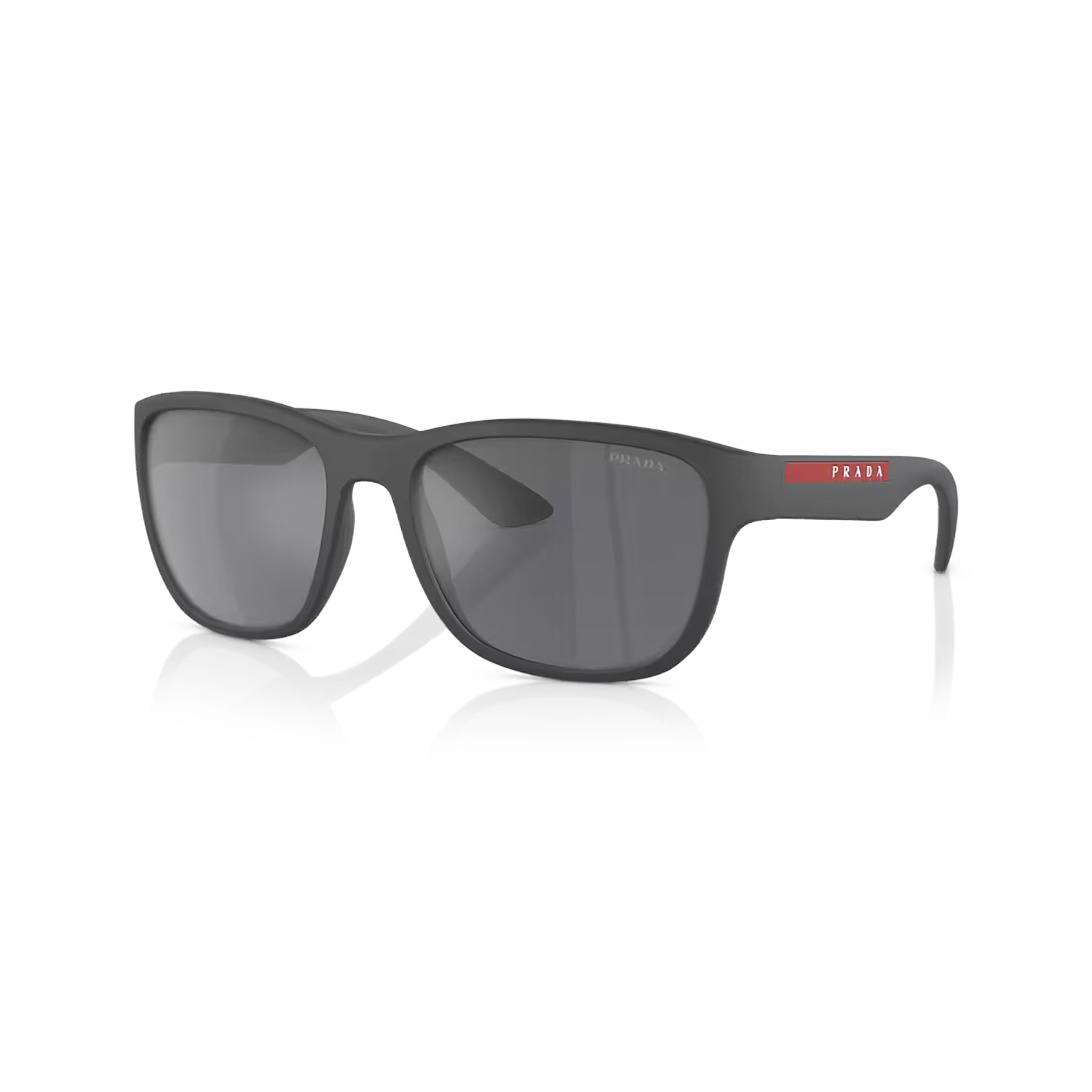 Prada PS 01US UFK5L0 59 Linea Rossa Erkek Dikdörtgen Aynalı Gri Kemik Güneş Gözlüğü