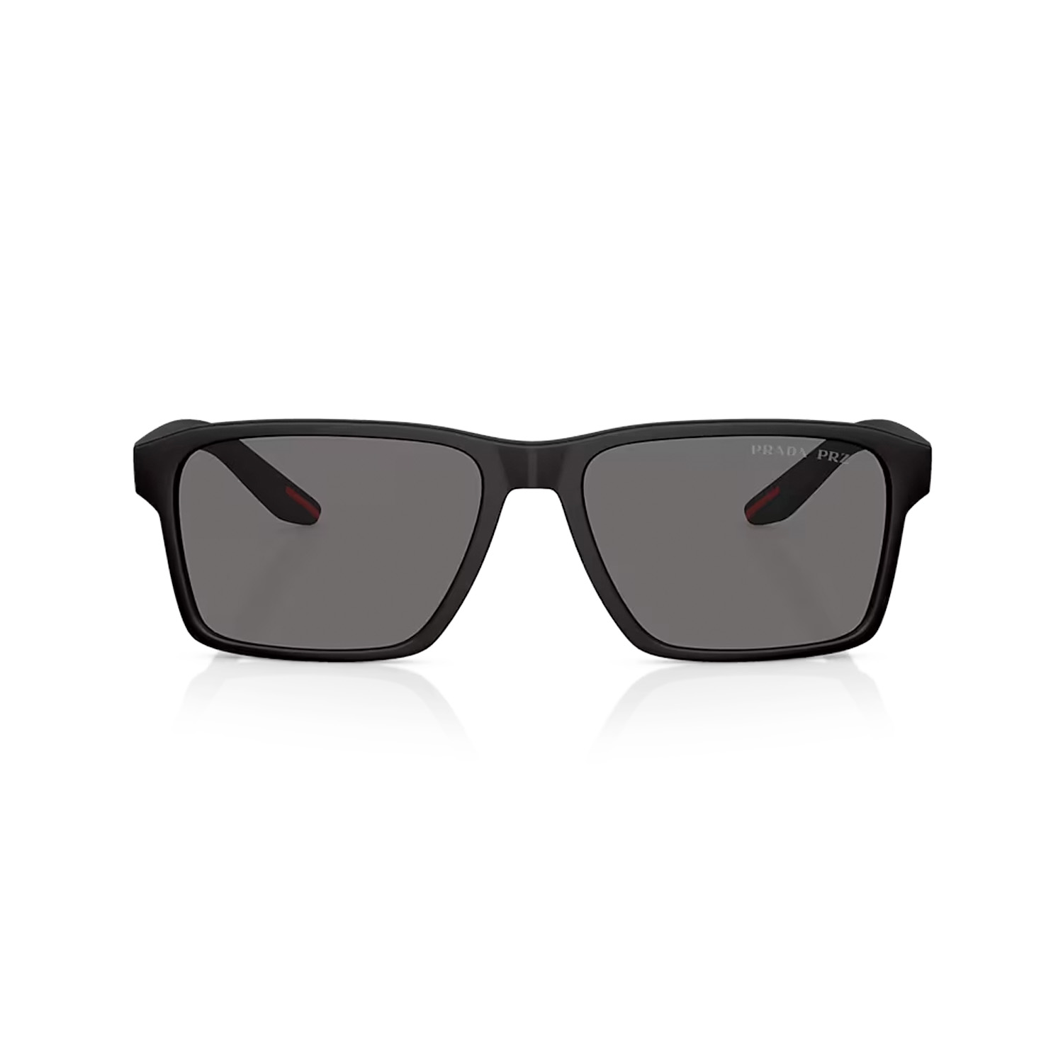 Prada PS 05YS DG002G 58 Linea Rossa Erkek Polarize Dikdörtgen Siyah Kemik Güneş Gözlüğü