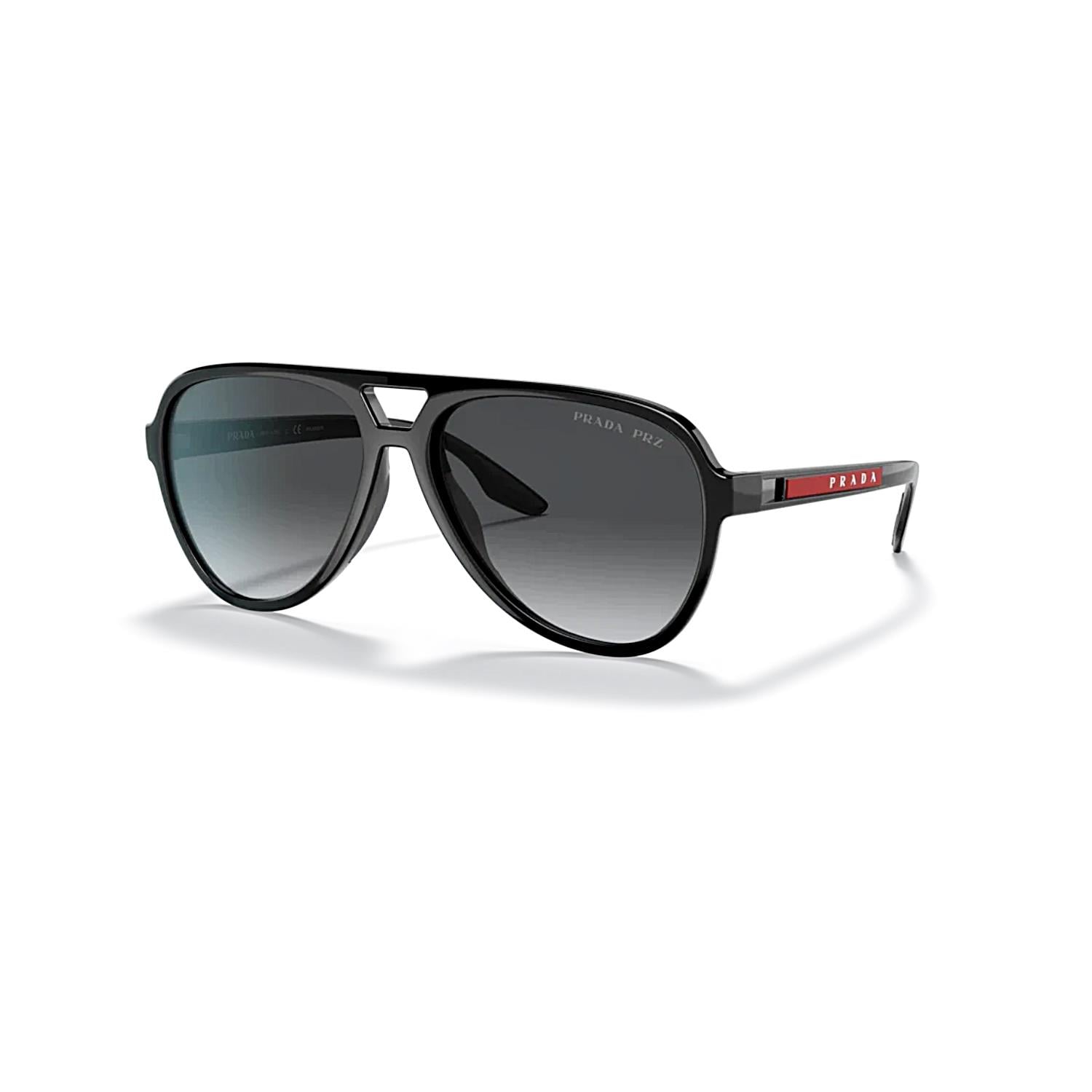 Prada PS 06WS 1AB06G 59 Linea Rossa Erkek Damla Polarize Siyah Kemik Güneş Gözlüğü