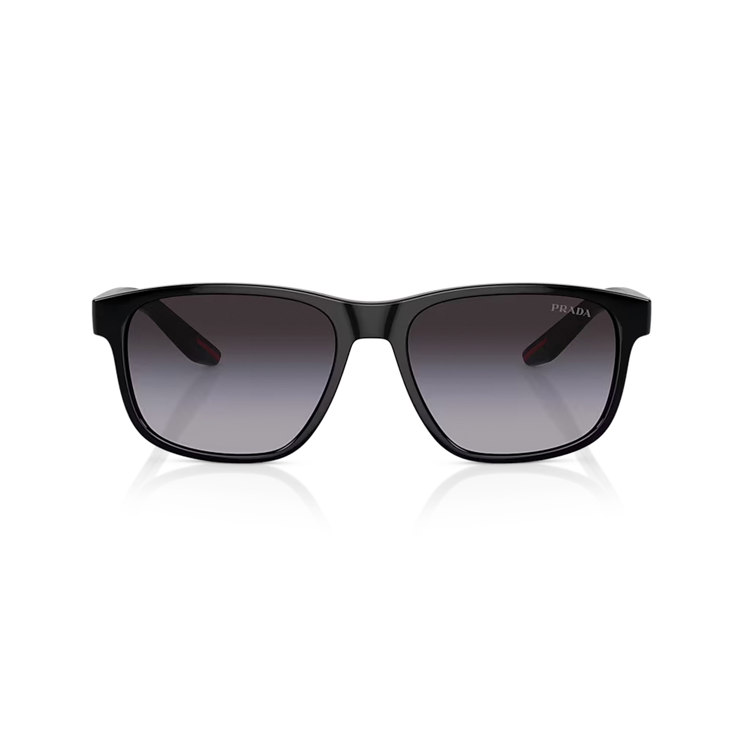 Prada PS 06YS 1AB09U 56 Linea Rossa Erkek Dikdörtgen Degrade Siyah Kemik Güneş Gözlüğü