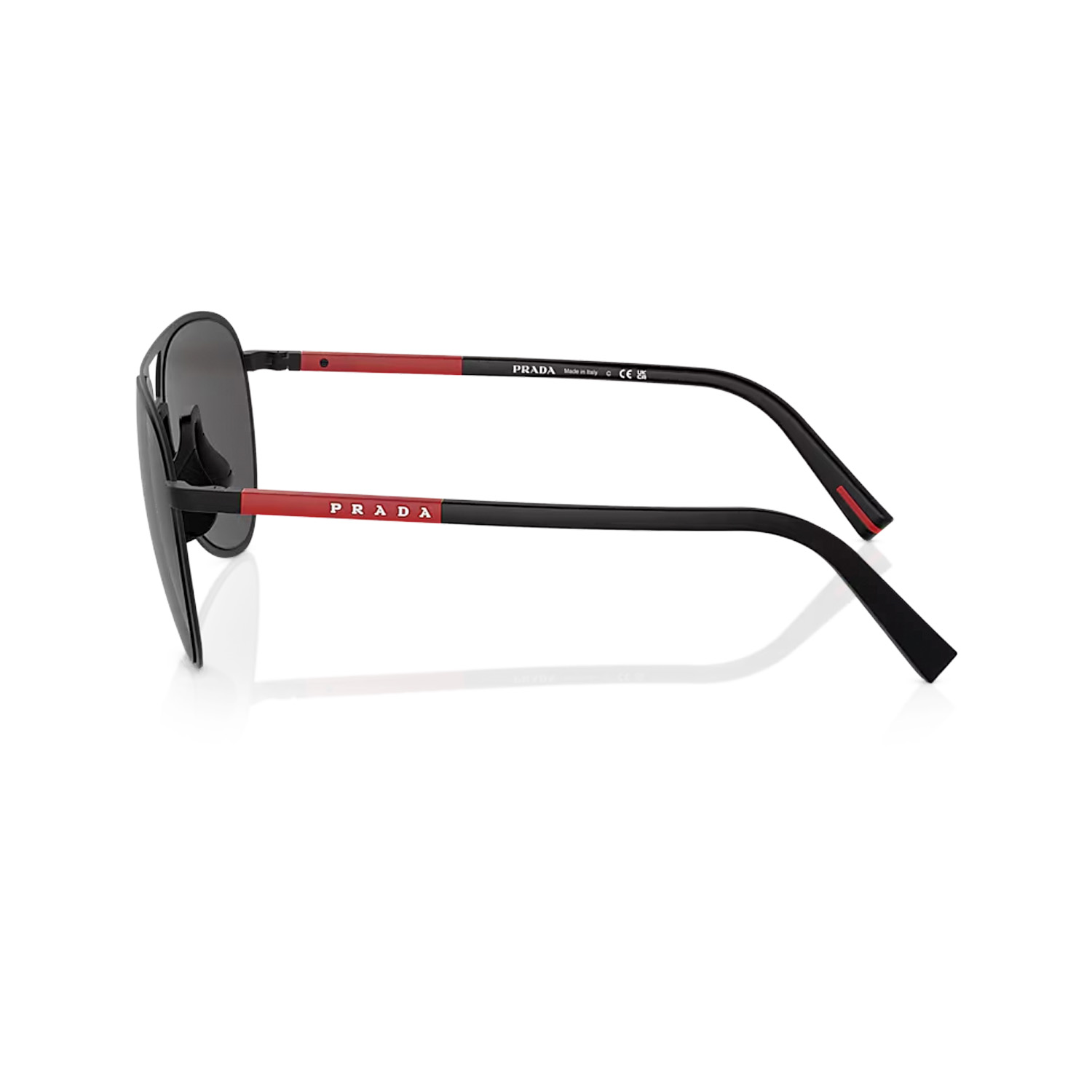 Prada PS 53ZS 1BO06F 59 Linea Rossa Erkek Damla Siyah Metal Güneş Gözlüğü