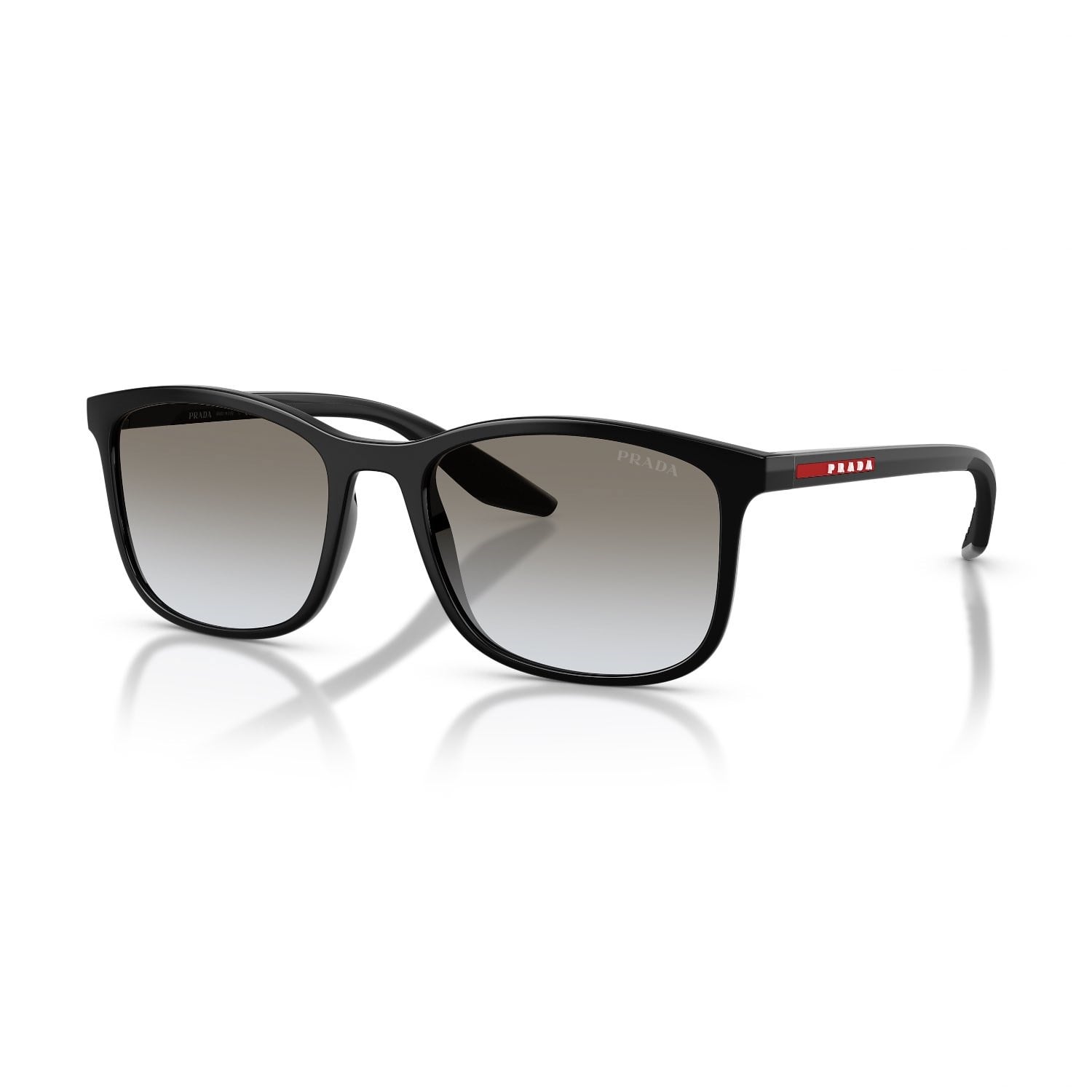 Prada PS A08S 1AB0A7 56 Linea Rossa Erkek Kare Siyah Kemik Güneş Gözlüğü