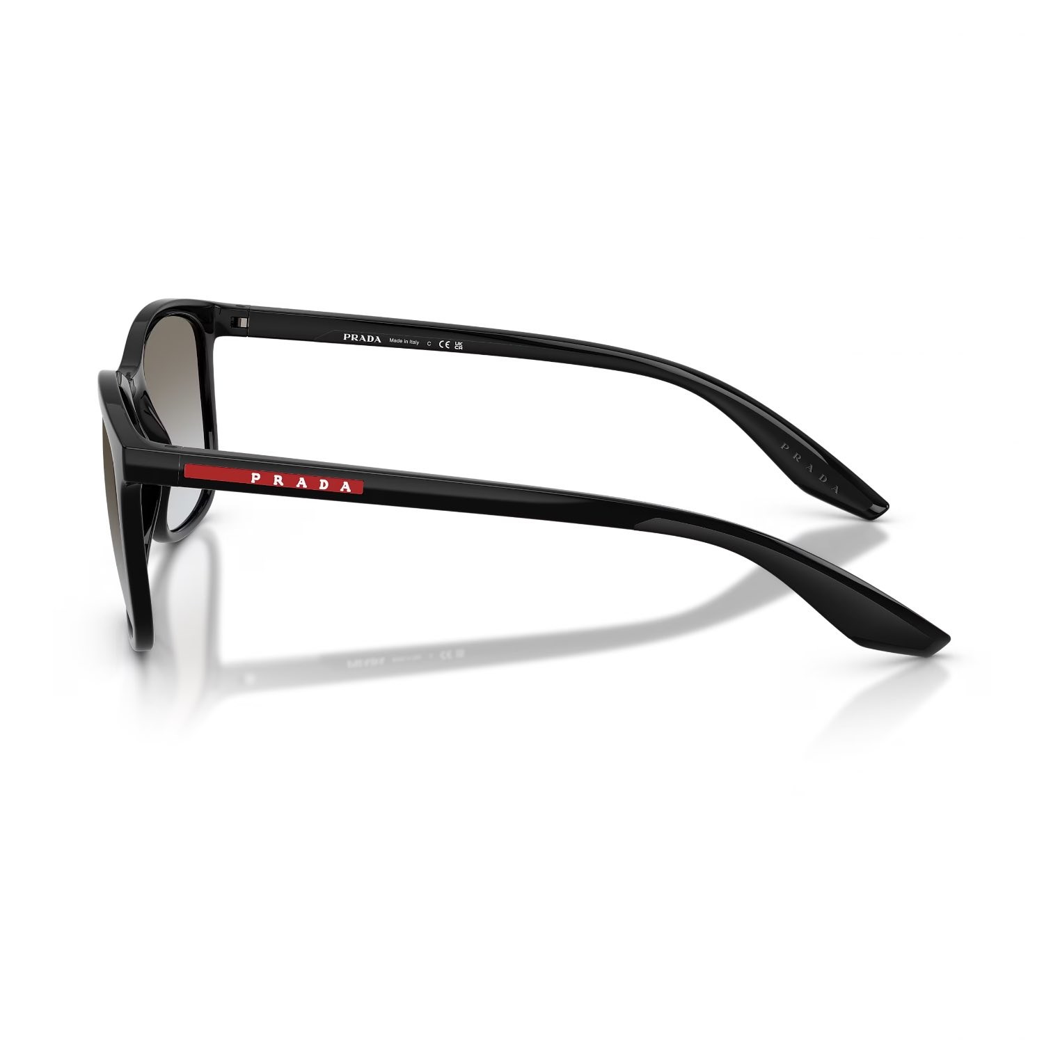 Prada PS A08S 1AB0A7 56 Linea Rossa Erkek Kare Siyah Kemik Güneş Gözlüğü
