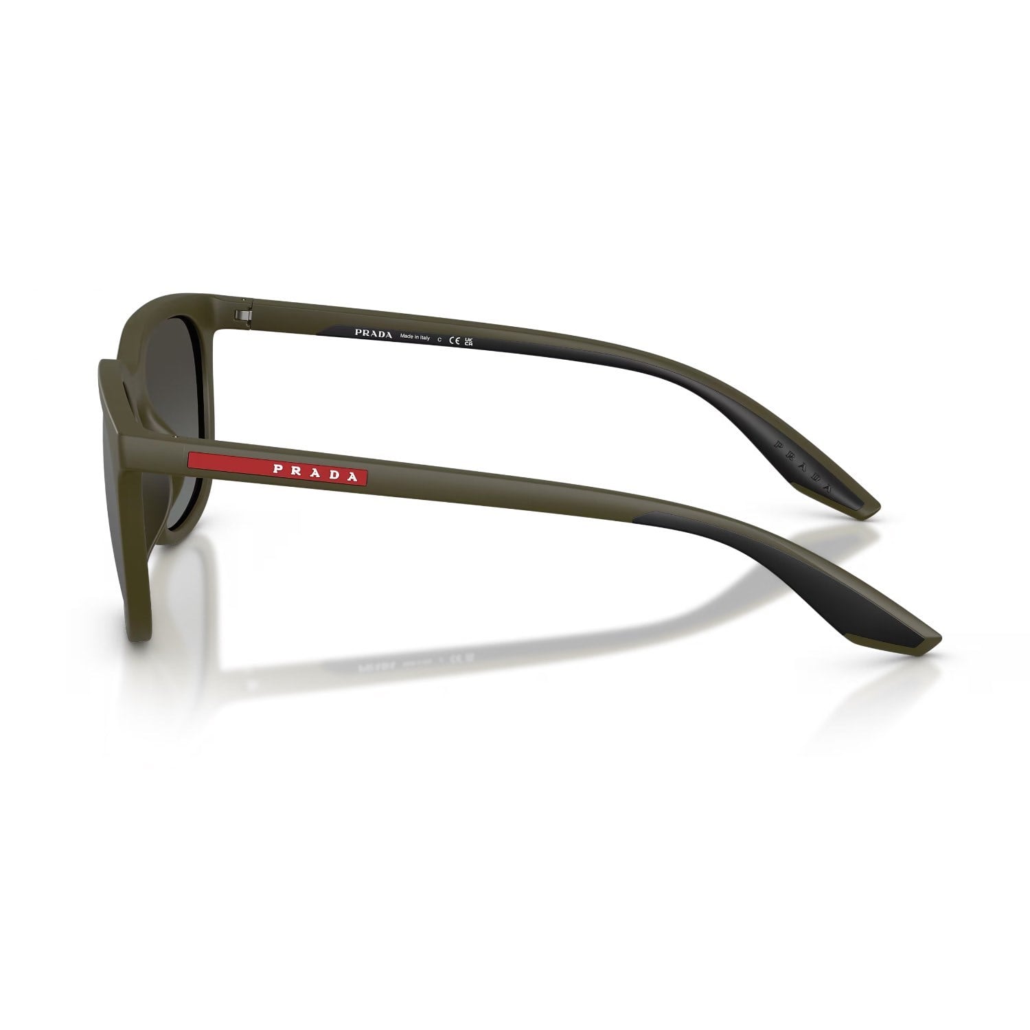 Prada PS B09SU 15X41A 54 Linea Rossa Unisex Oval Yeşil Aynalı Kemik Güneş Gözlüğü