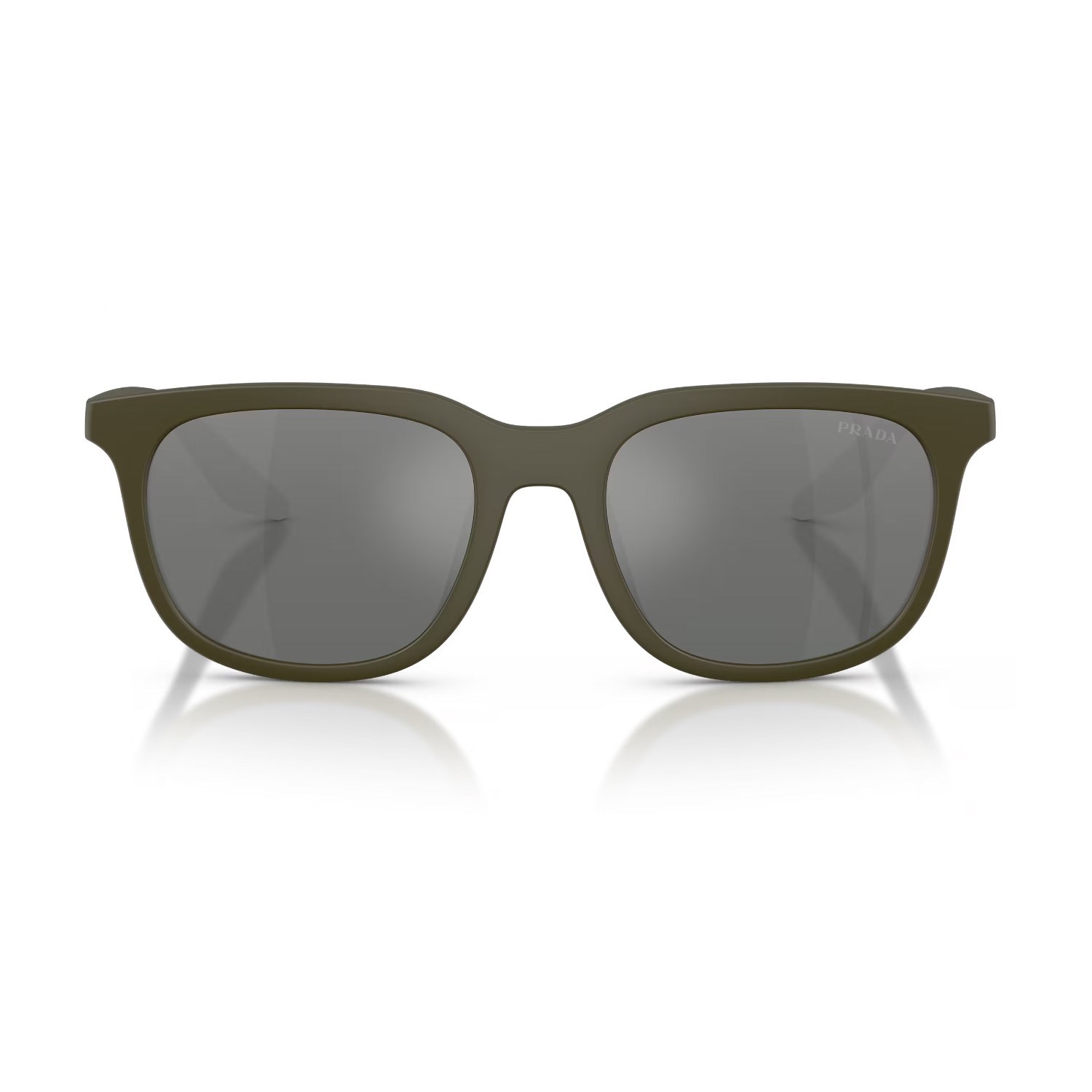 Prada PS B09SU 15X41A 54 Linea Rossa Unisex Oval Yeşil Aynalı Kemik Güneş Gözlüğü