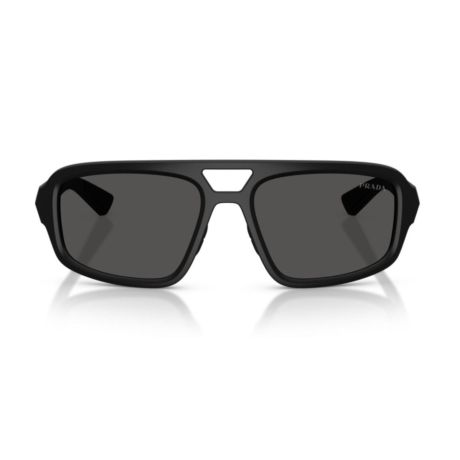 Prada PS B11SU 1BO08Z 57 Linea Rossa Erkek Geometrik Siyah Kemik Güneş Gözlüğü