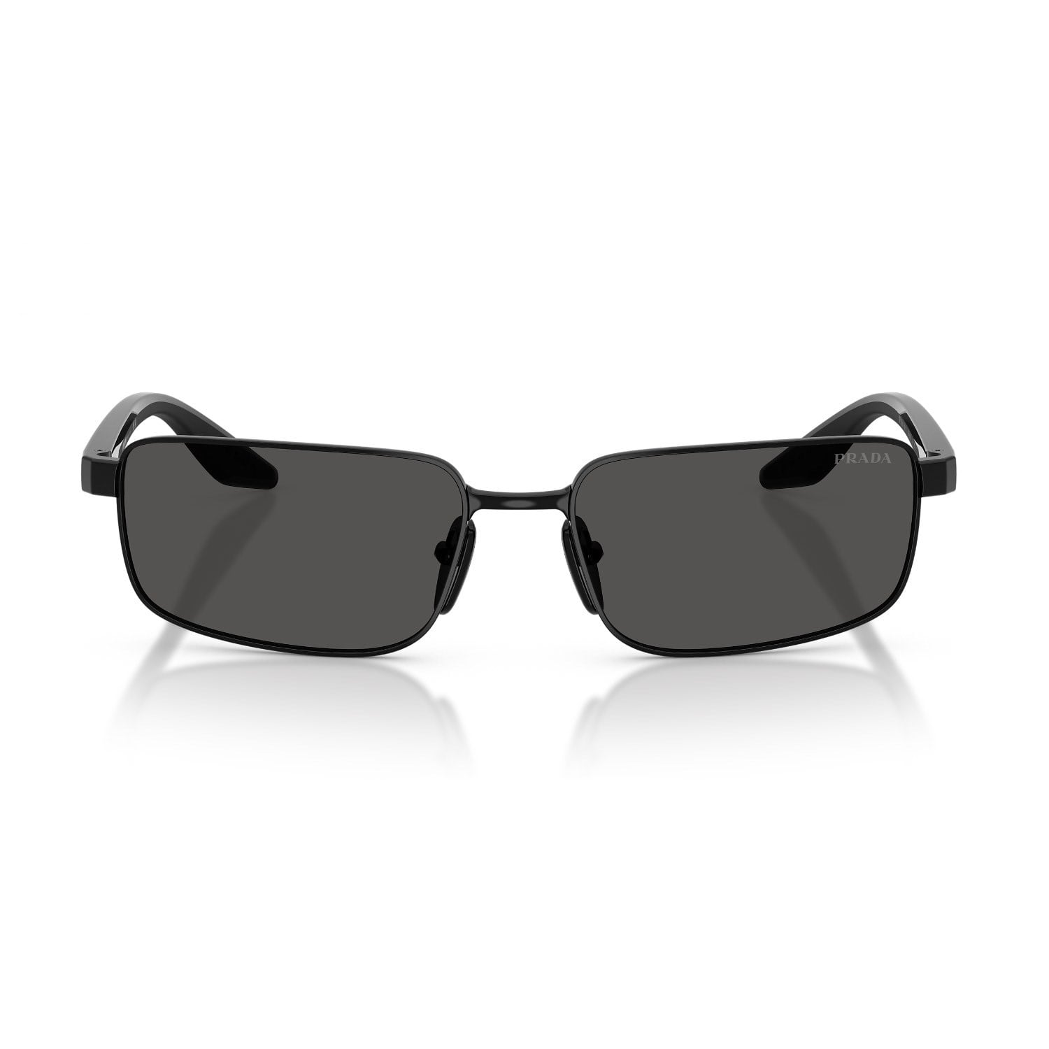 Prada PS B54S 1AB08Z 59 Linea Rossa Erkek Dikdörtgen Siyah Metal Güneş Gözlüğü