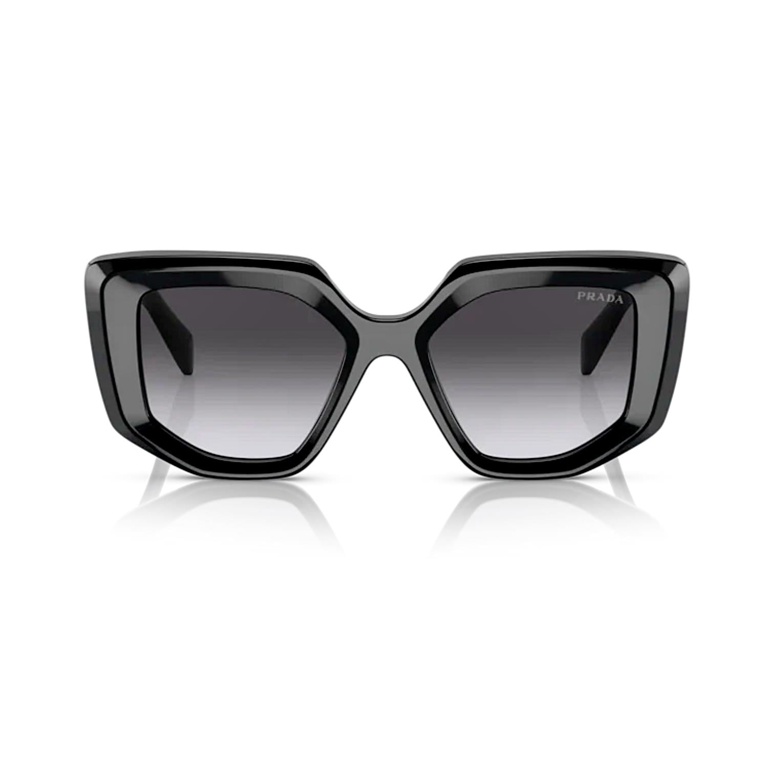 Prada SPR 14ZS 1AB09S 50 Kadın Geometrik Siyah Kemik Güneş Gözlüğü