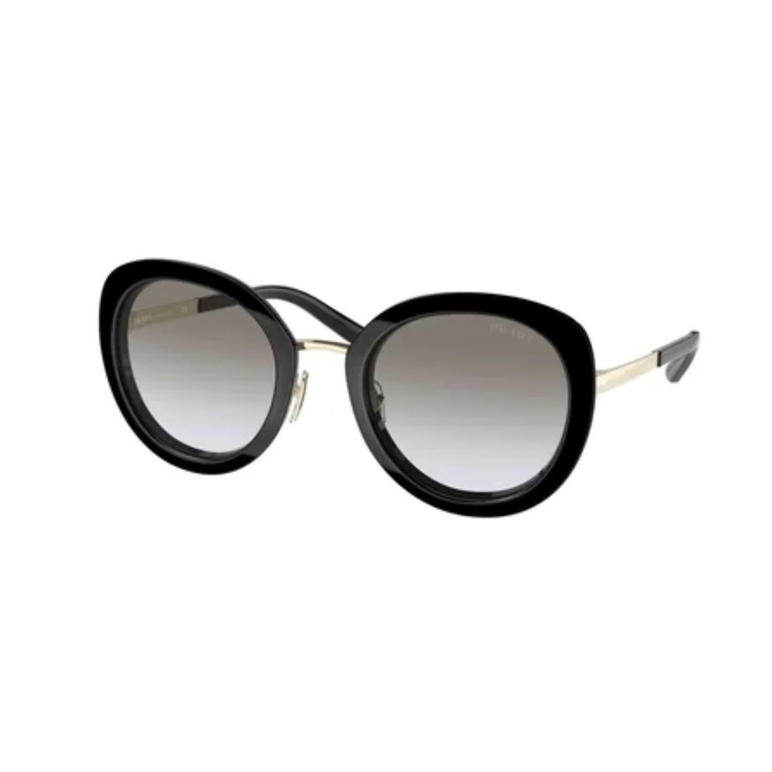 Prada SPR 54YS AAV0A7 54 Kadın Oval Siyah Kombine  Güneş Gözlüğü