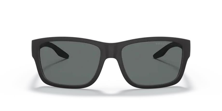 Prada SPS 01W DG002G 59 Erkek Dikdörtgen Siyah Kemik Güneş Gözlüğü  