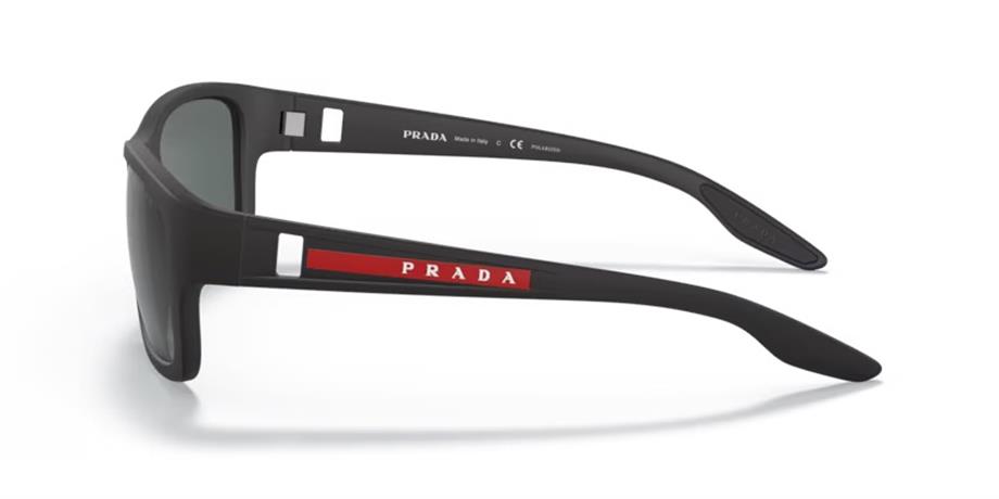 Prada SPS 01W DG002G 59 Erkek Dikdörtgen Siyah Kemik Güneş Gözlüğü  