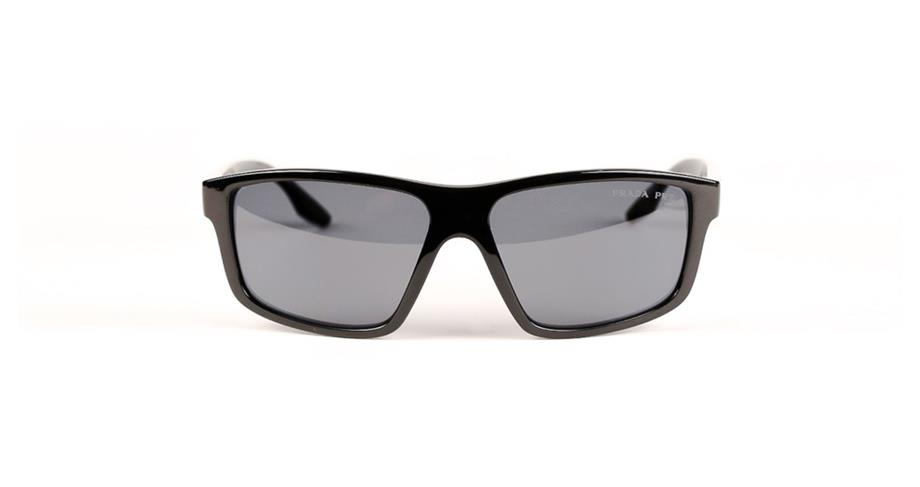 Prada SPS 02XS 1AB02G 60 Erkek Dikdörtgen Siyah Kemik Güneş Gözlüğü