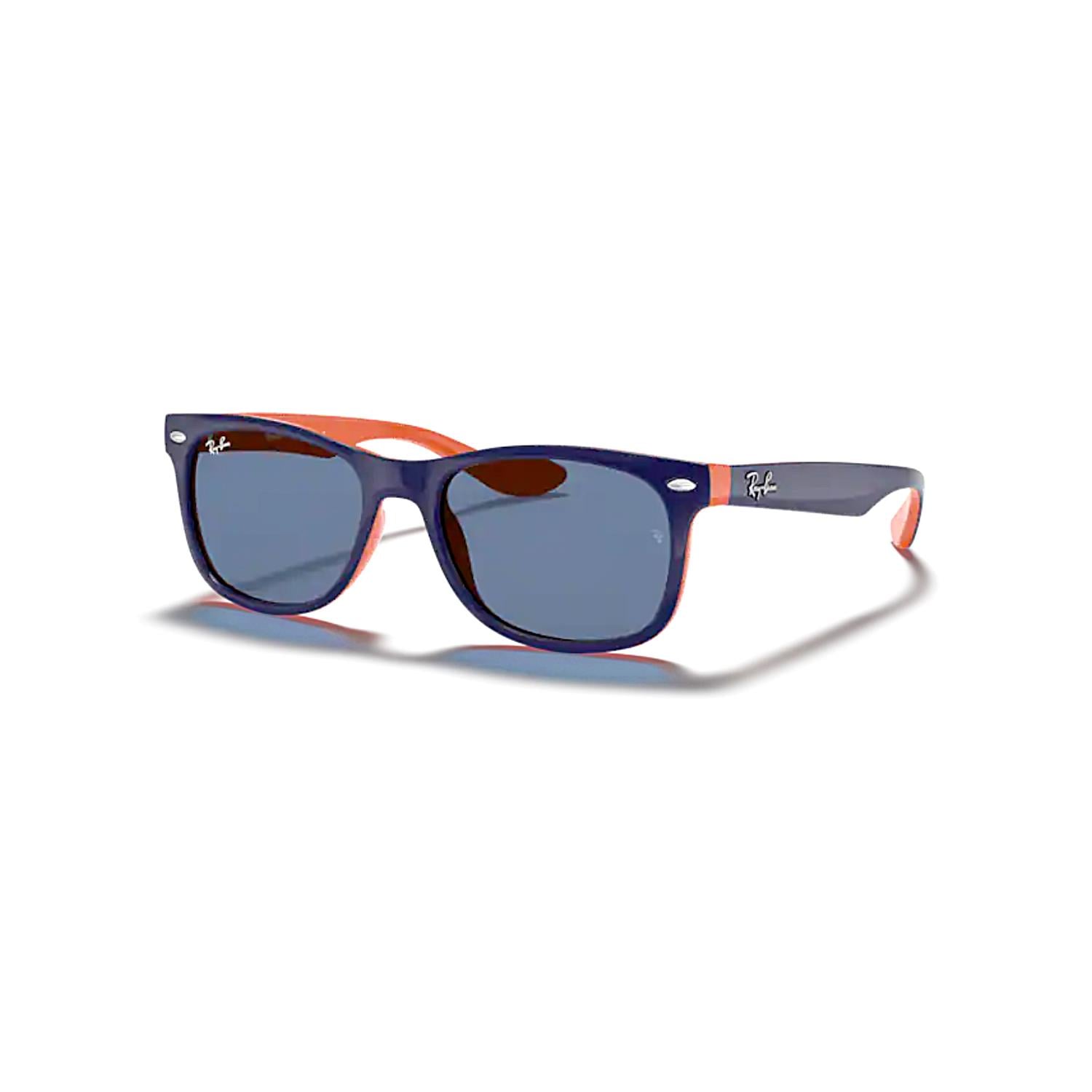 Ray-Ban Junior RJ 9052S 17880 47 Junior New Wayfarer Çocuk Kare Mavi Turuncu Kemik Güneş Gözlüğü