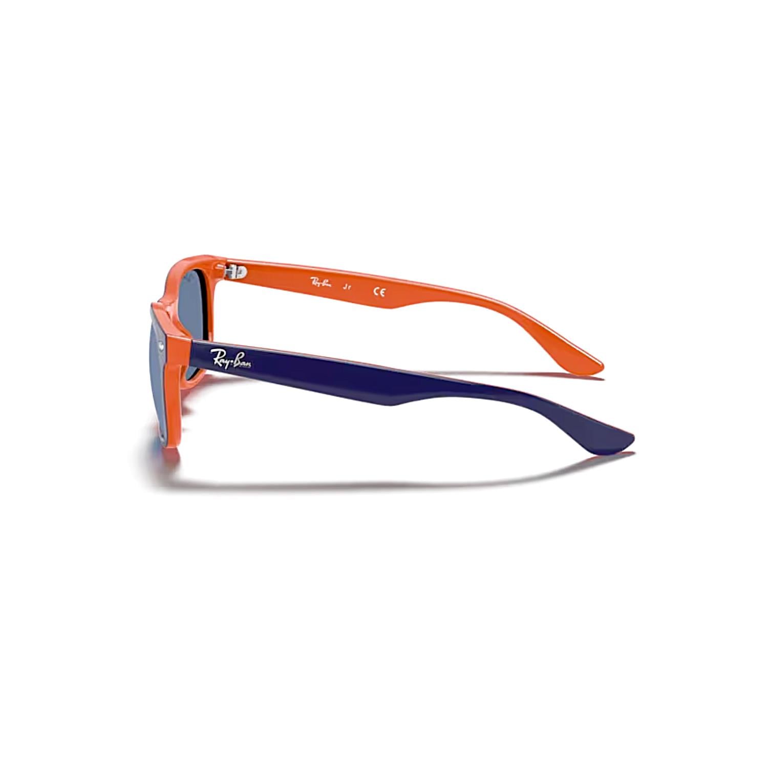 Ray-Ban Junior RJ 9052S 17880 47 Junior New Wayfarer Çocuk Kare Mavi Turuncu Kemik Güneş Gözlüğü