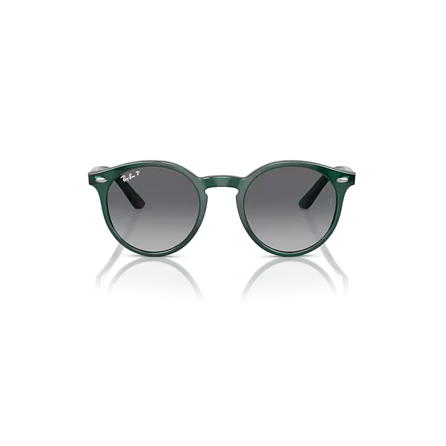 Ray-Ban Junior RJ 9064S 7130T3 44 Polarize Çocuk Oval Yeşil Kemik Güneş Gözlüğü