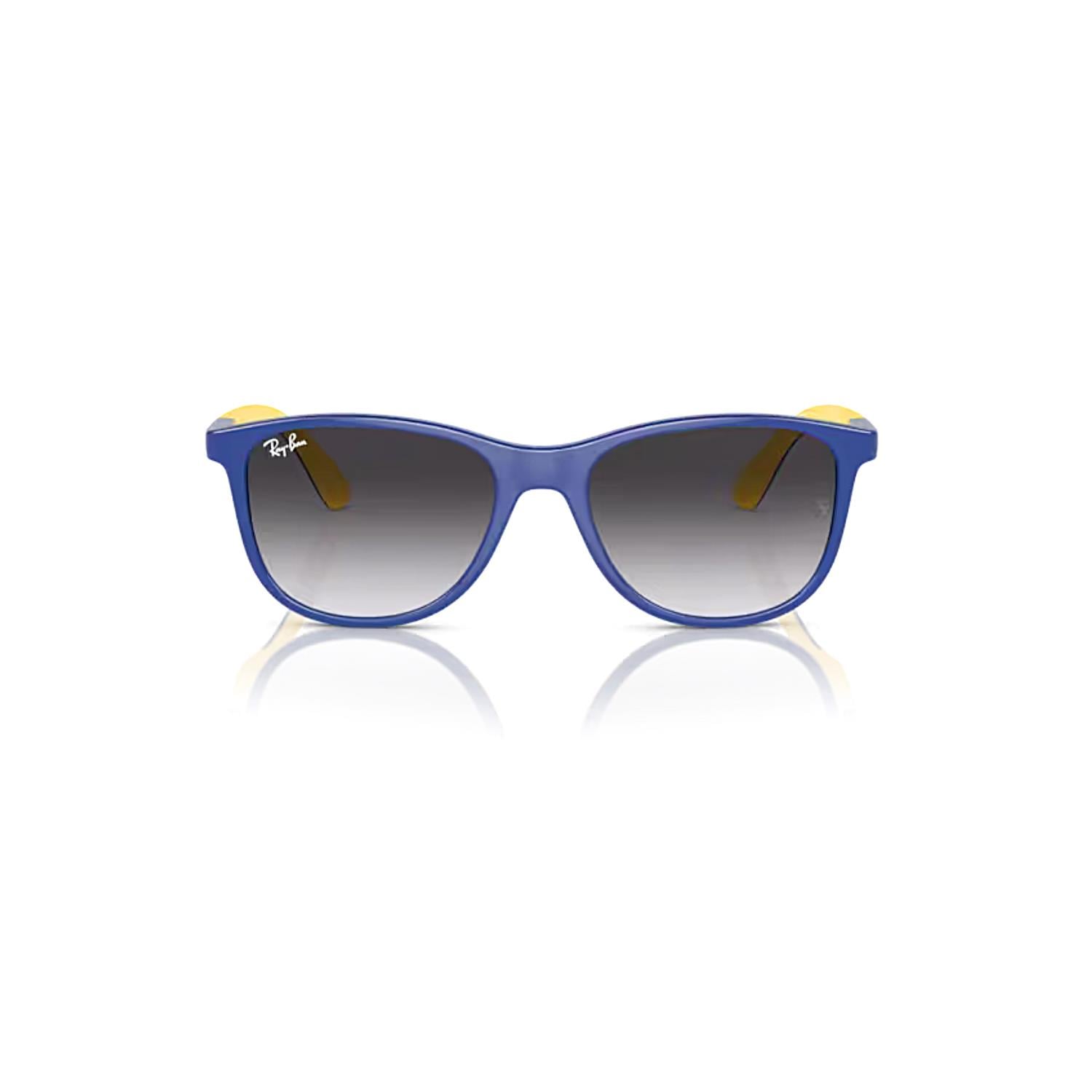 Ray-Ban Junior RJ9077S 71328G 49 Çocuk Kare Mavi Sarı Kemik Güneş Gözlüğü