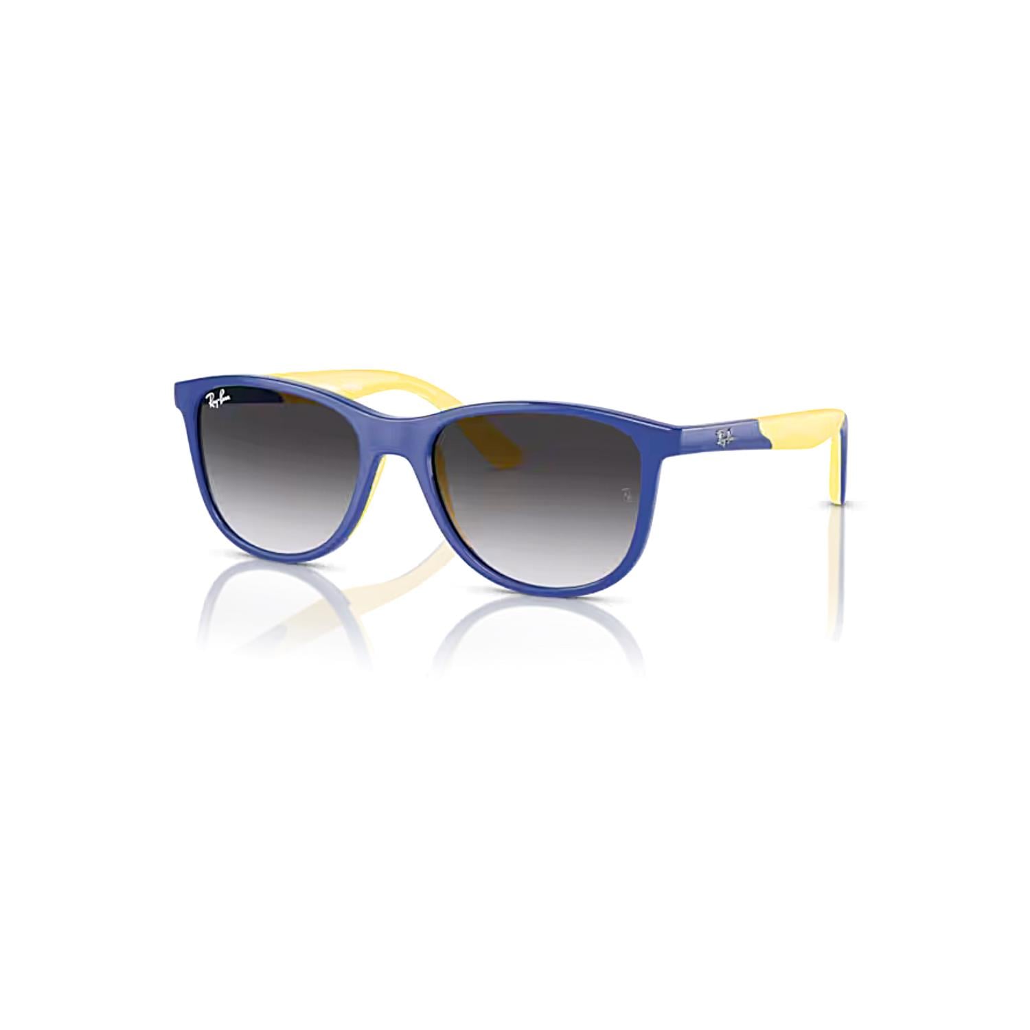 Ray-Ban Junior RJ9077S 71328G 49 Çocuk Kare Mavi Sarı Kemik Güneş Gözlüğü