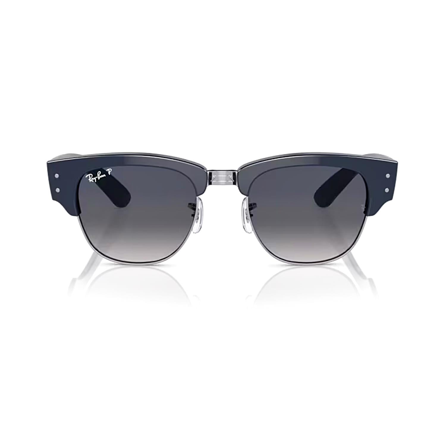 Ray Ban RB 0316S 136678 53 Mega Clubmaster Polarize Unisex Kare Lacivert Kemik Güneş Gözlüğü