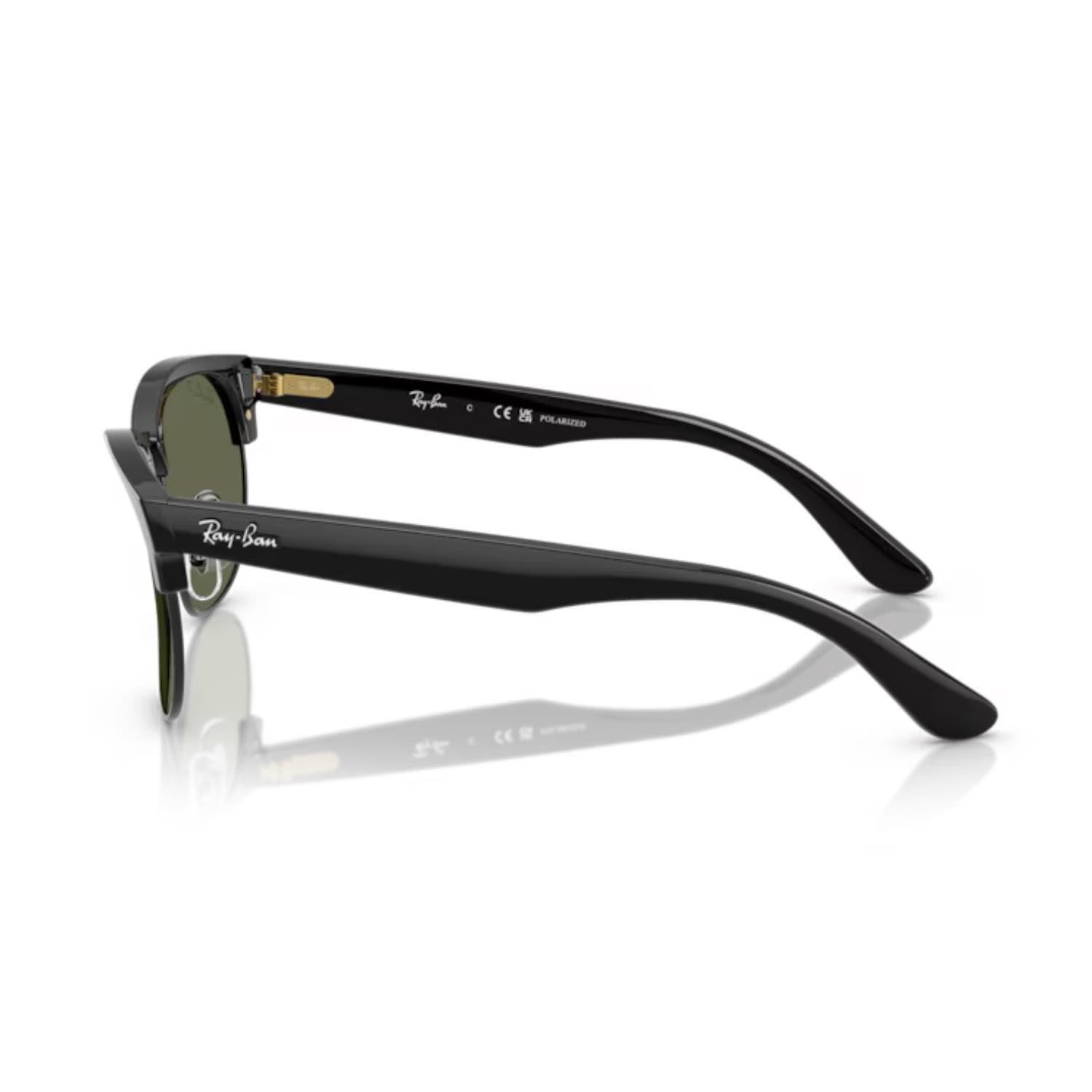 Ray-Ban RB 0504S 67839A 51 Clubmaster Reverse Polarize Unisex Kare Siyah Kemik Güneş Gözlüğü
