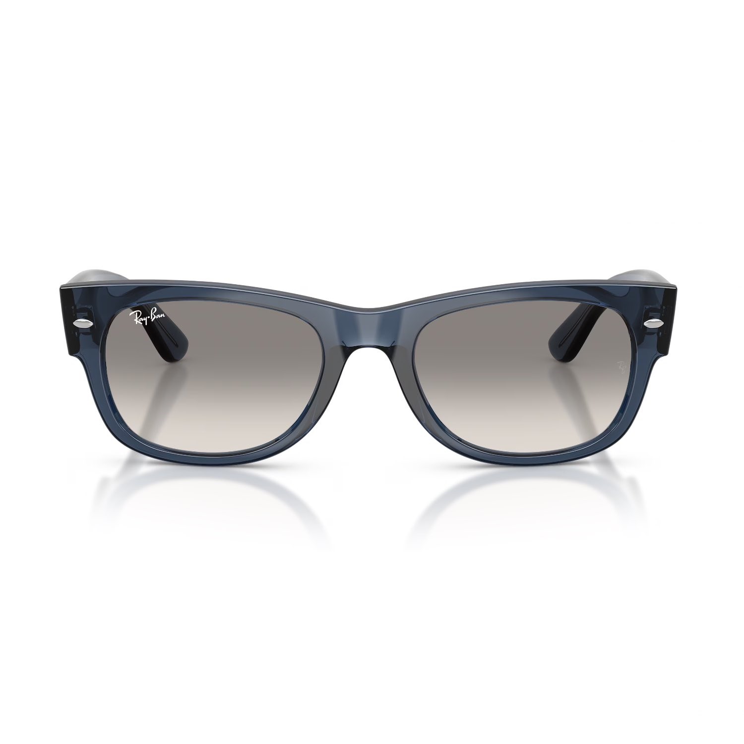 Ray-Ban RB 0832S 684532 55 Mega Wayfarer Unisex Kare Şeffaf Mavi Kemik Güneş Gözlüğü