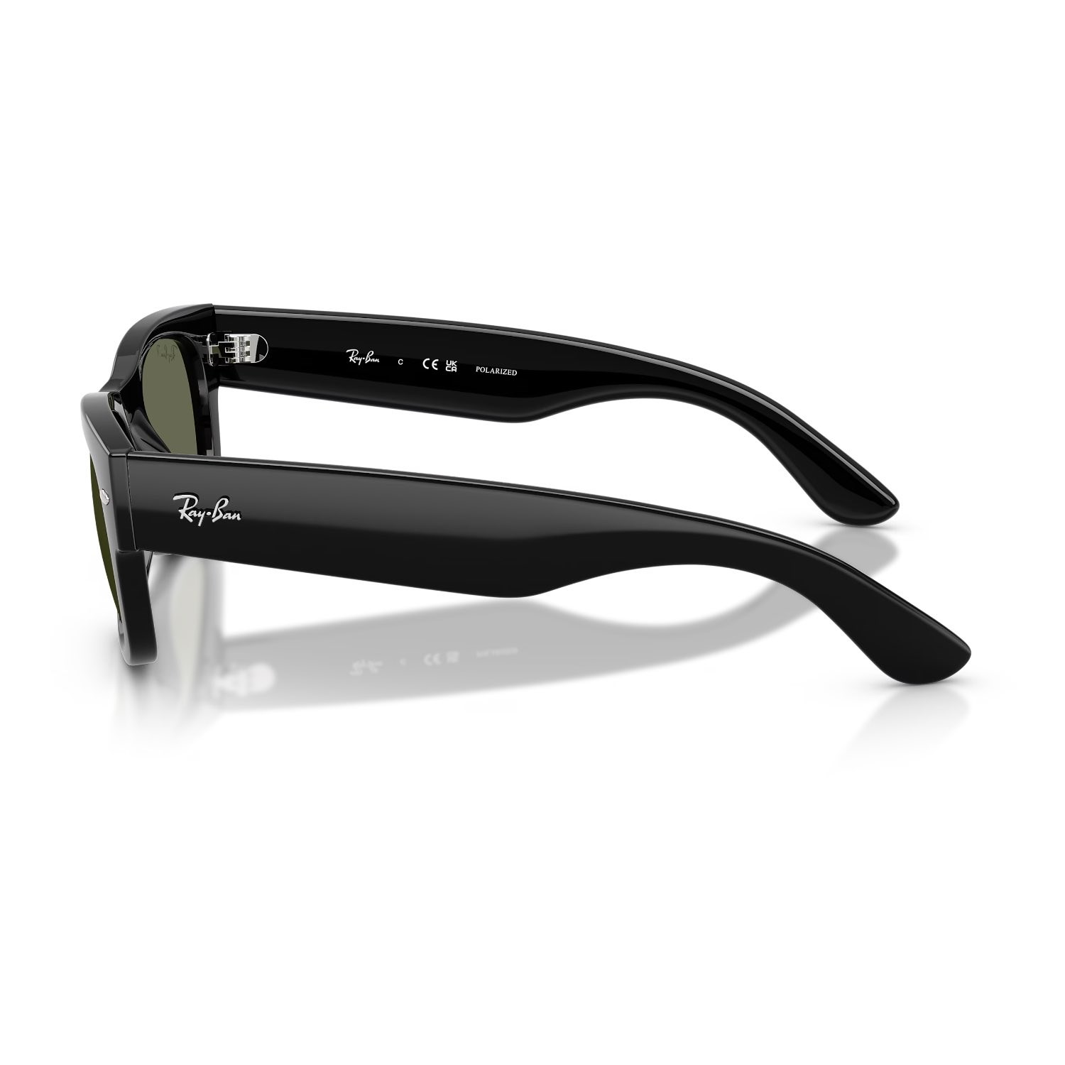 Ray-Ban RB 0832S 90158 52 Mega Wayfarer Unisex Polarize Kare Siyah Kemik Güneş Gözlüğü