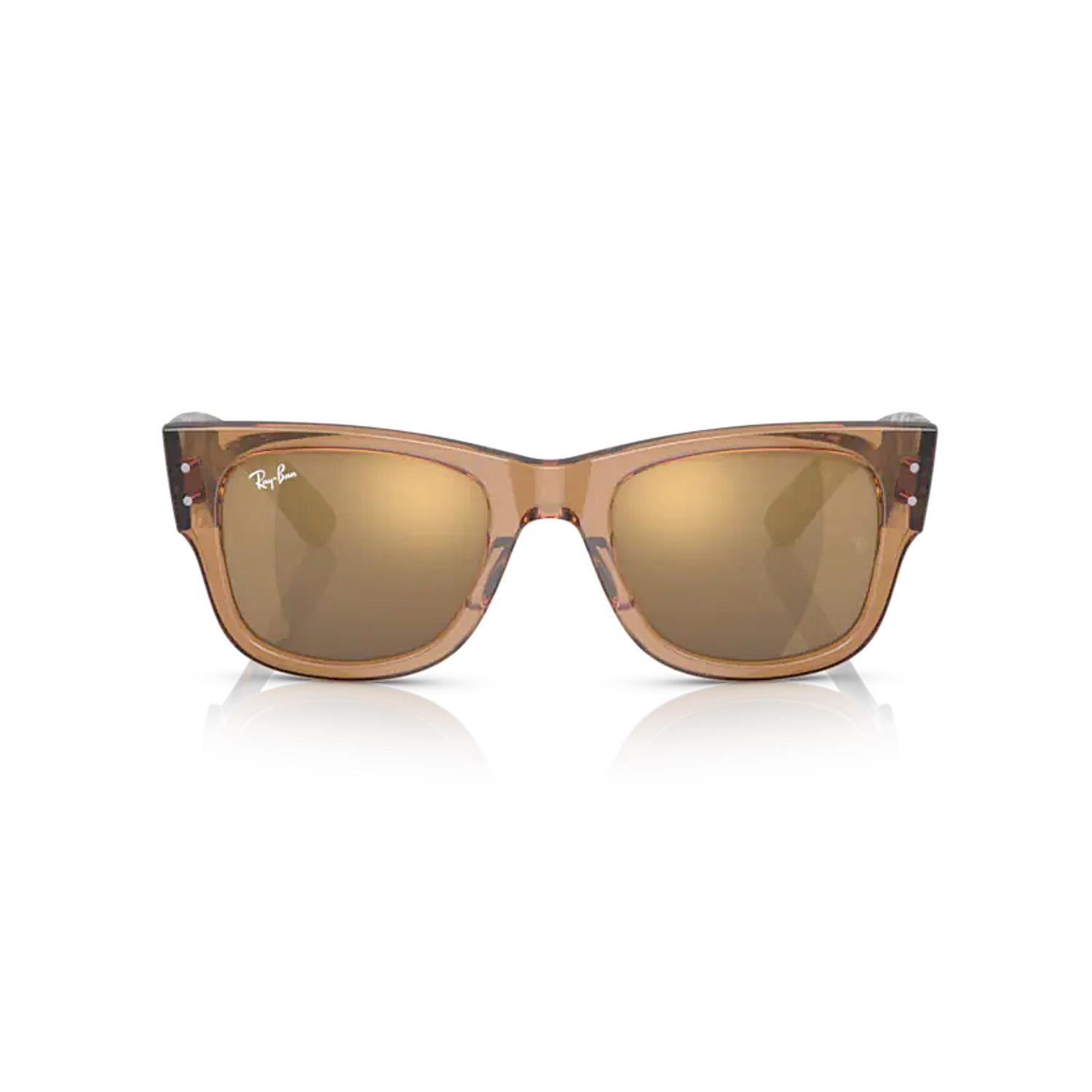 Ray-Ban RB 0840S 663693 51 Unisex Aynalı Şeffaf Kahverengi Kemik Güneş Gözlüğü