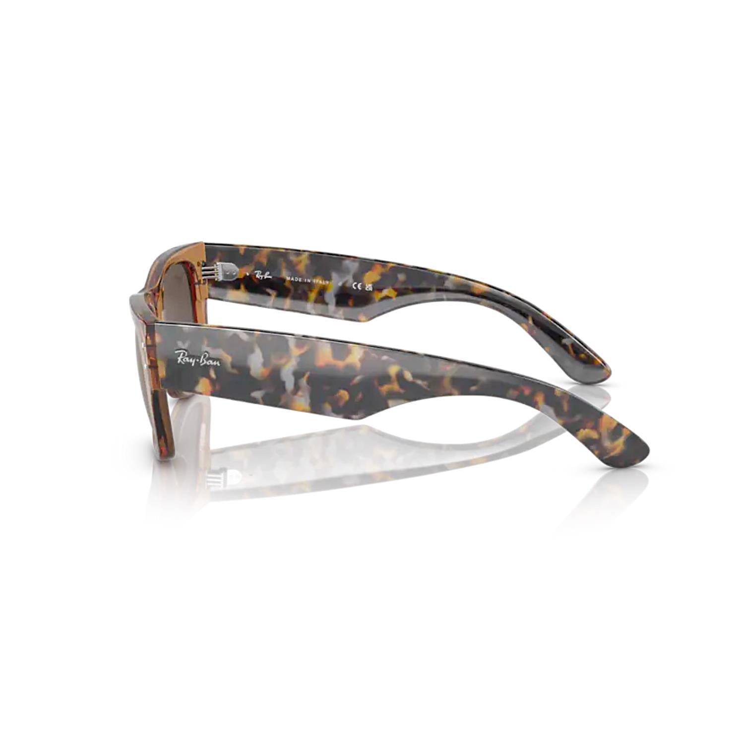 Ray-Ban RB 0840S 663693 51 Unisex Aynalı Şeffaf Kahverengi Kemik Güneş Gözlüğü