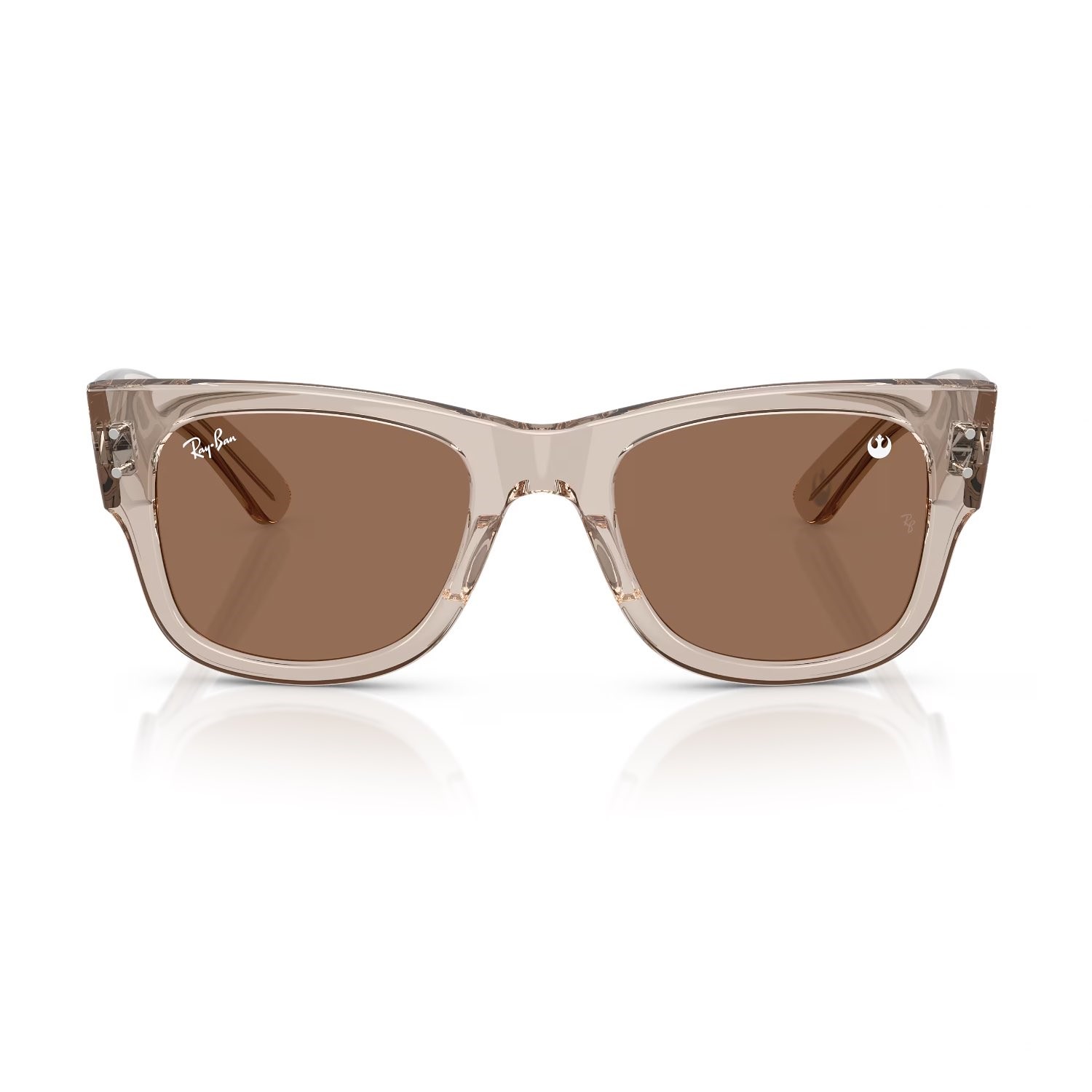Ray-Ban RB 0840S 68701A 51 Mega Wayfarer Unisex Kare Şeffaf Kahverengi Kemik Güneş Gözlüğü