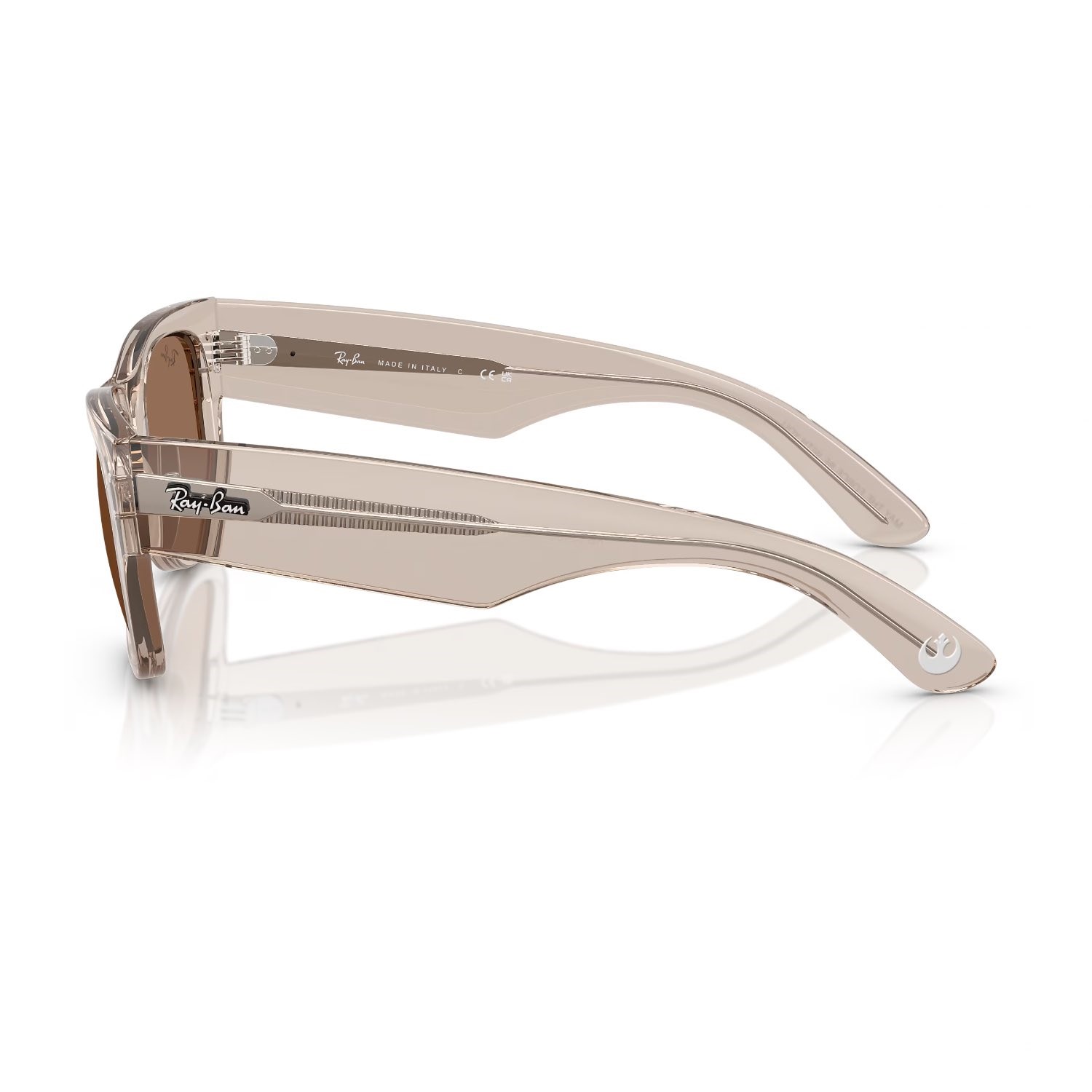 Ray-Ban RB 0840S 68701A 51 Mega Wayfarer Unisex Kare Şeffaf Kahverengi Kemik Güneş Gözlüğü