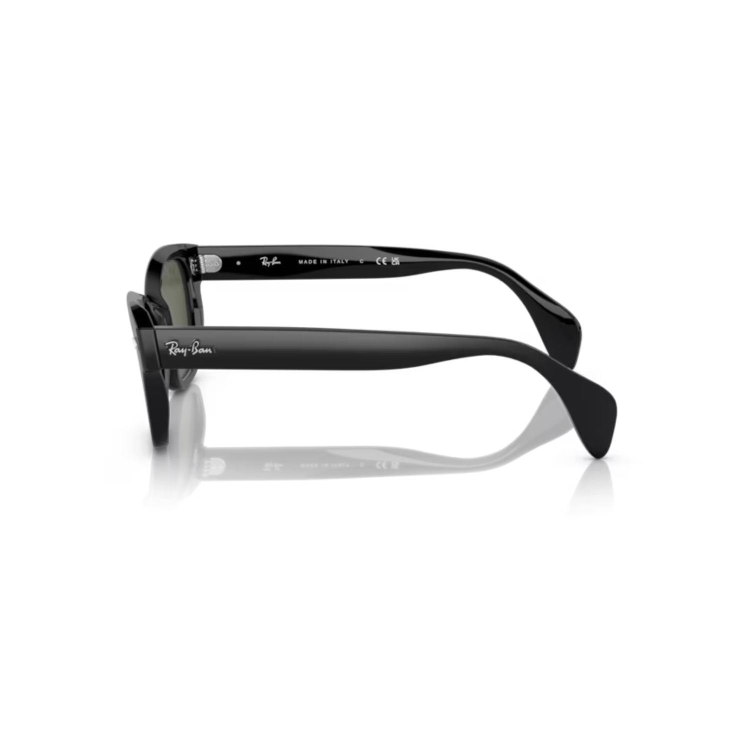 Ray-Ban RB 0880S 90131 52 Unisex Kare Siyah Kemik Güneş Gözlüğü