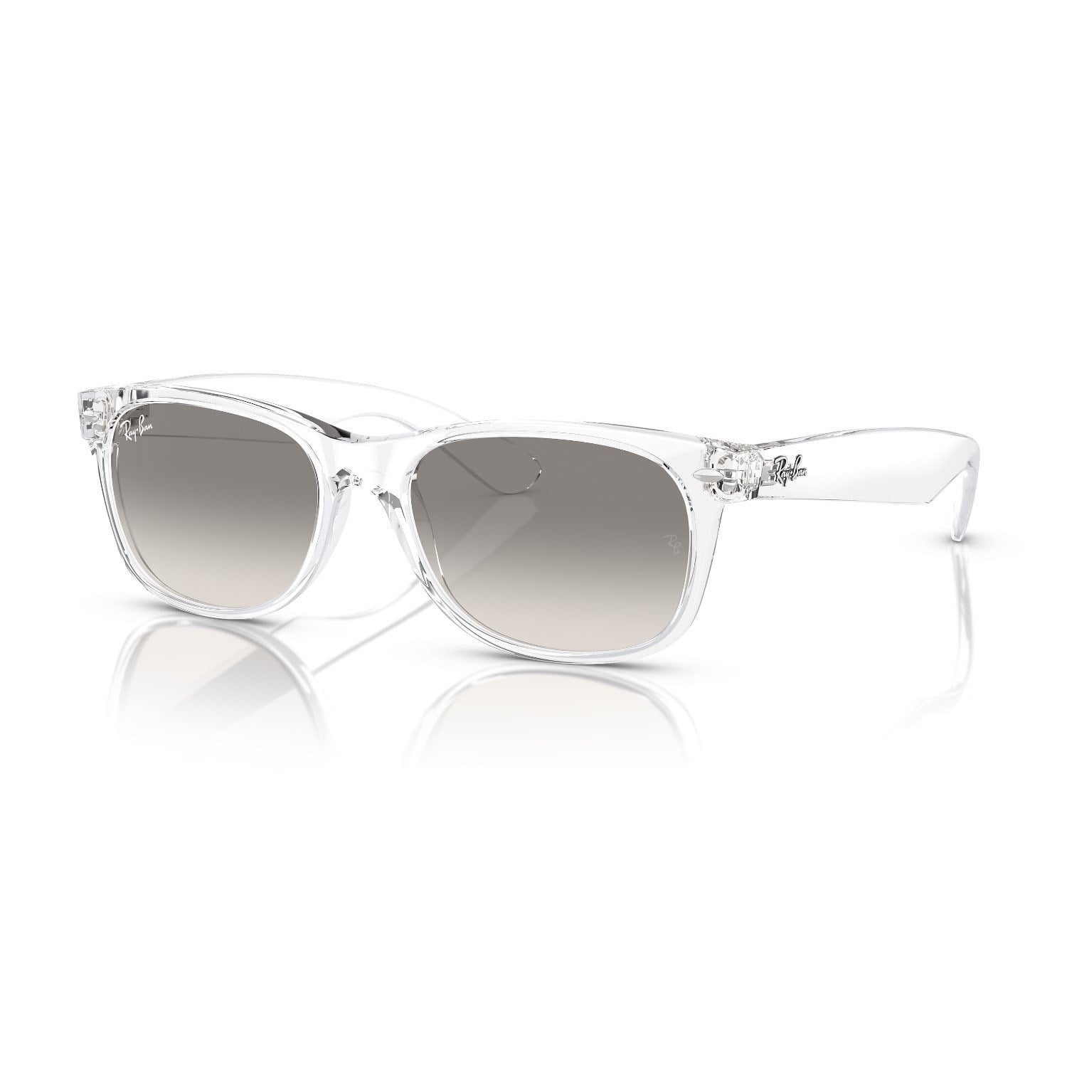 Ray-Ban RB 2132 677432 55 New Wayfarer Unisex Kare Şeffaf Kemik Güneş Gözlüğü