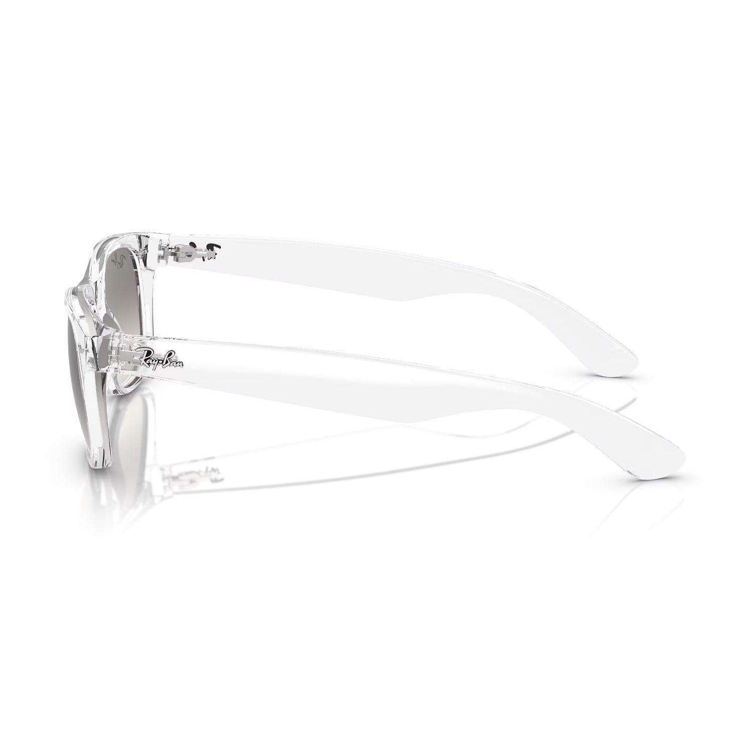 Ray-Ban RB 2132 677432 55 New Wayfarer Unisex Kare Şeffaf Kemik Güneş Gözlüğü