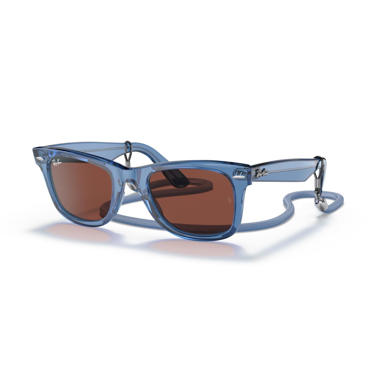 Ray-Ban RB 2140 6587C5 50 Wayfarer Unisex Şeffaf Mavi Kemik Güneş Gözlüğü