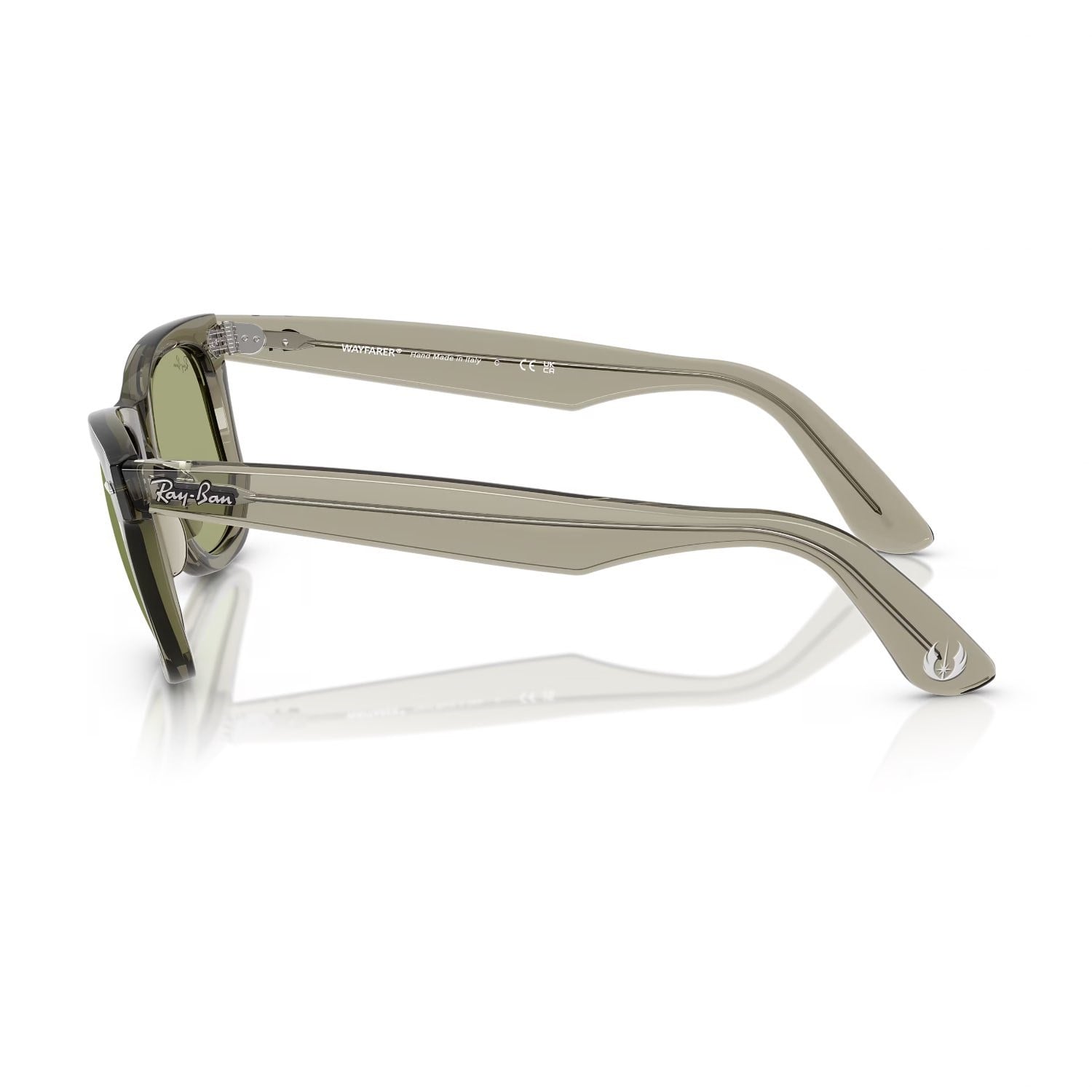 Ray-Ban RB 2140 68694E 50 Master Yoda Wayfarer Unisex Dikdörtgen Şeffaf Yeşil Kemik Güneş Gözlüğü