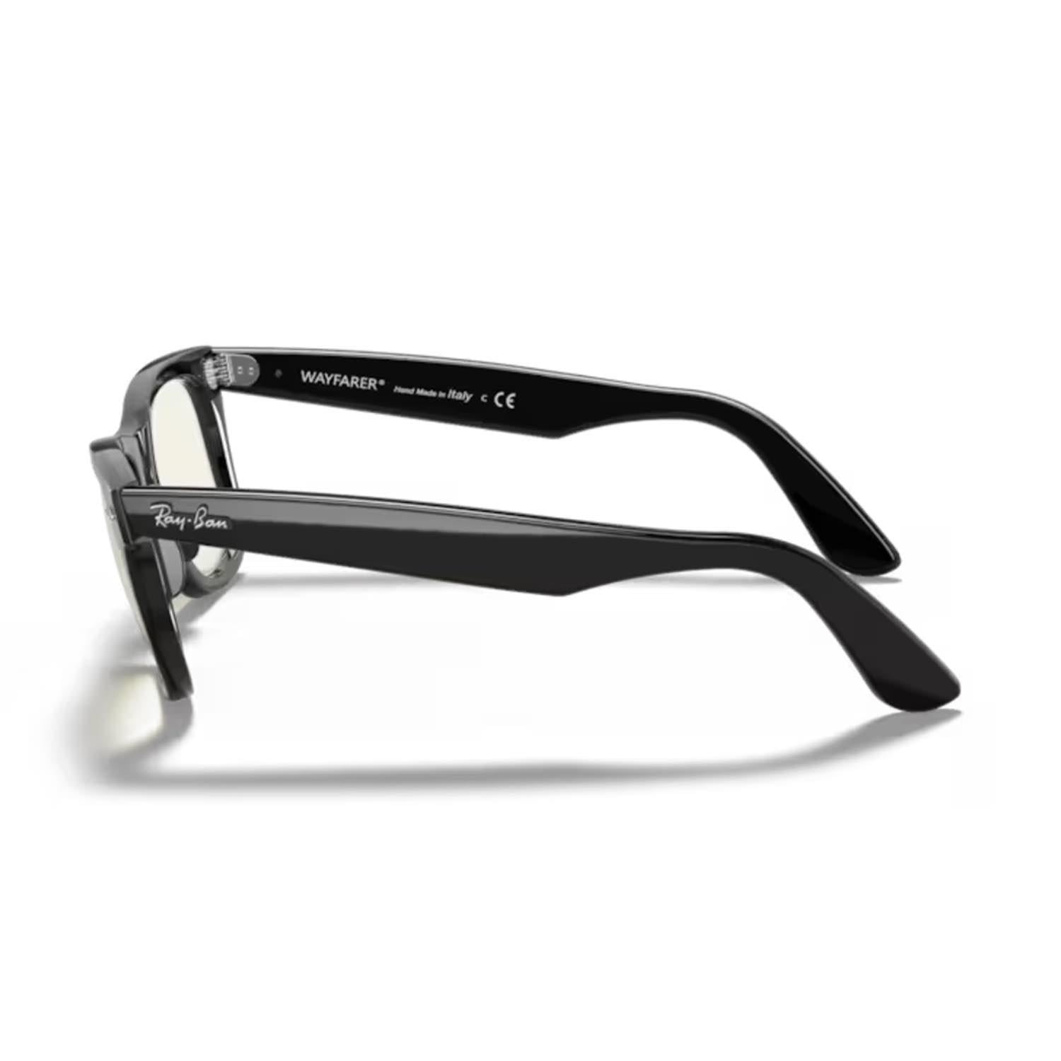 Ray-Ban RB 2140 9015F 54 Wayfarer Photochromic Unisex Kare Siyah Kemik Güneş Gözlüğü