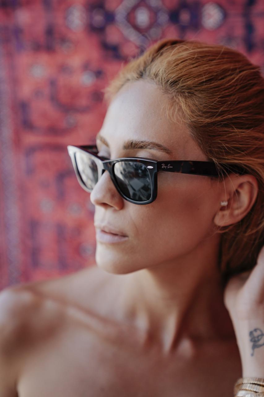 Ray-Ban RB 2140 90258 50 Wayfarer Polarize Unisex Kırçıllı Kahverengi Kemik Güneş Gözlüğü