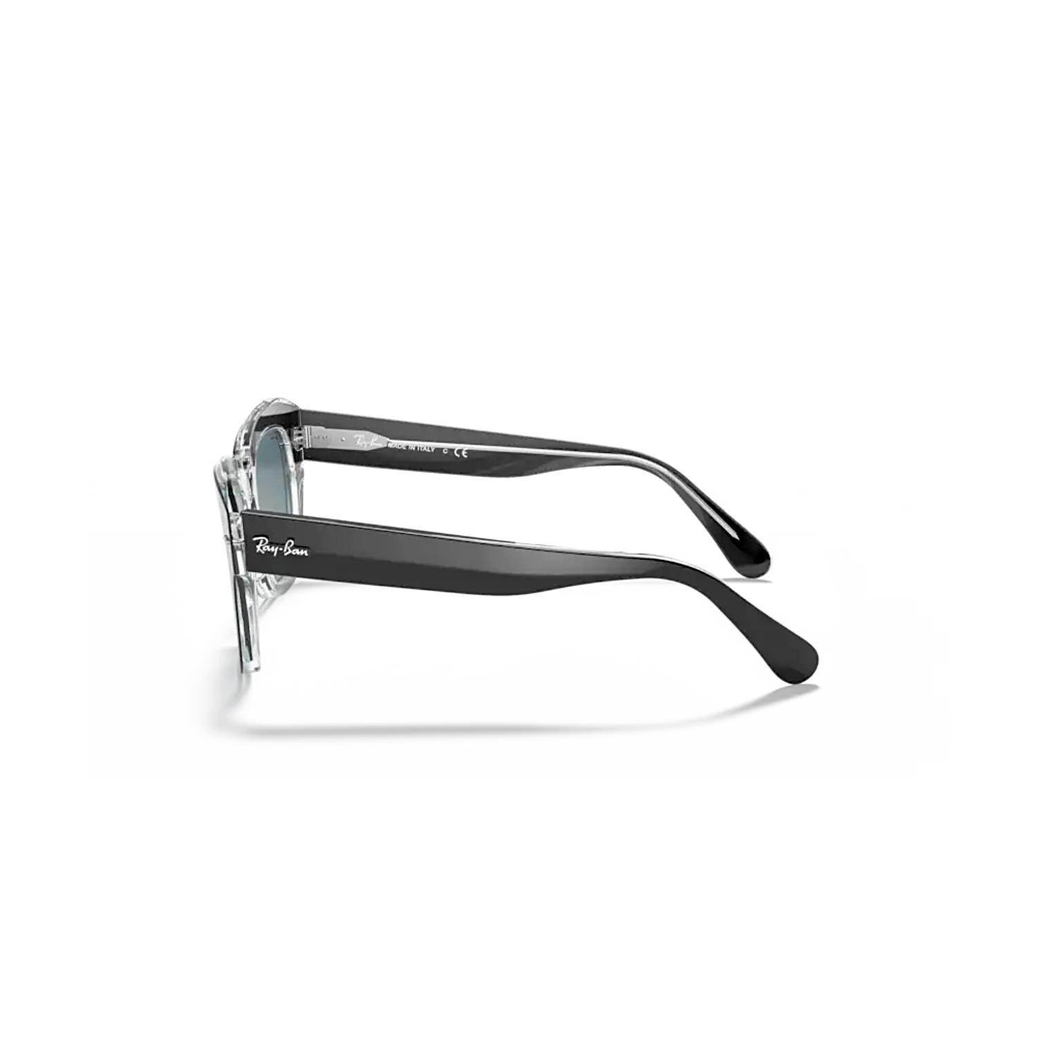 Ray-Ban RB 2186 12943M 49 State Street Unisex Şeffaf Üzeri Siyah Kemik Güneş Gözlüğü