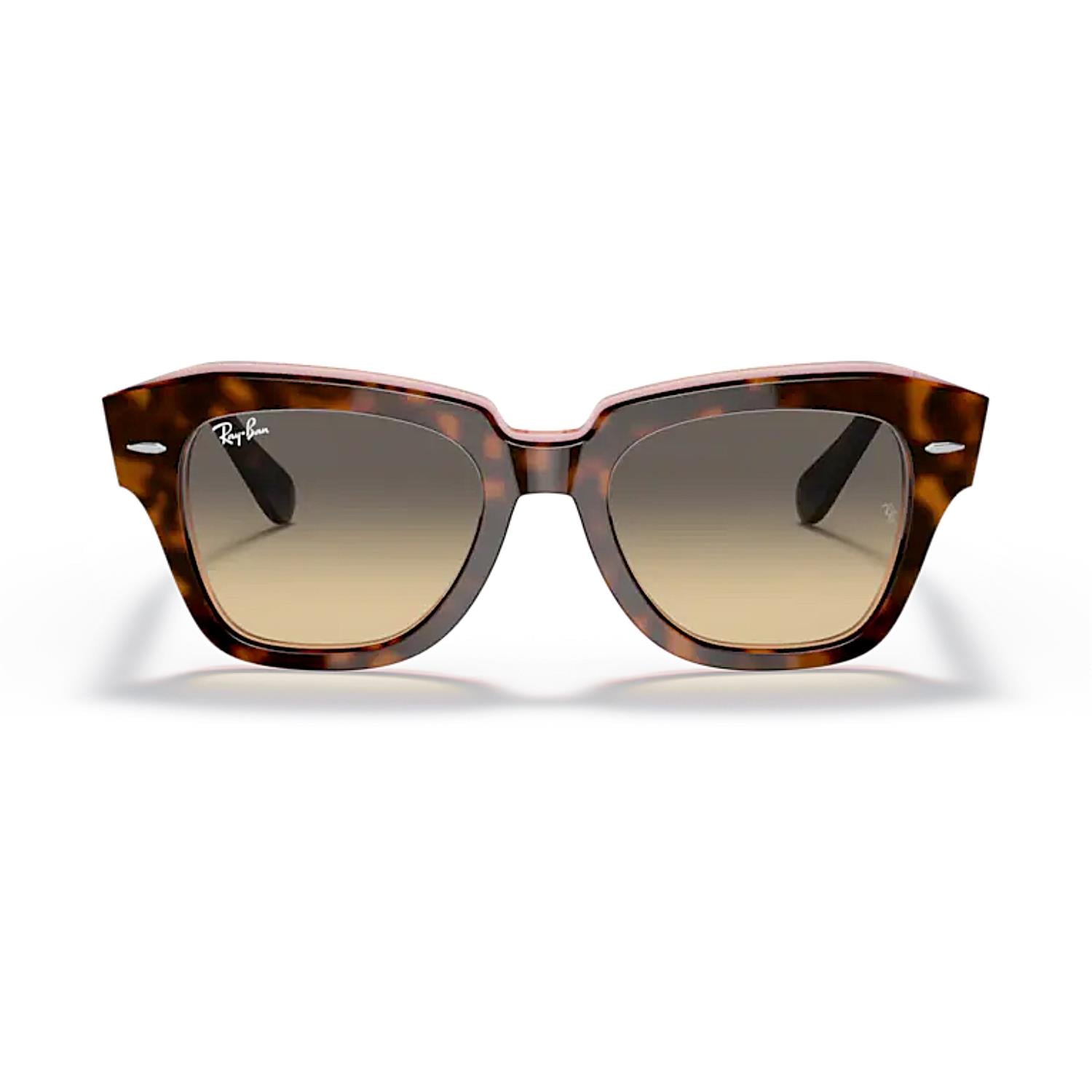 Ray-Ban RB 2186 1324BG 49 State Street Kadın Kahverengi Cat Eye Kemik Güneş Gözlüğü