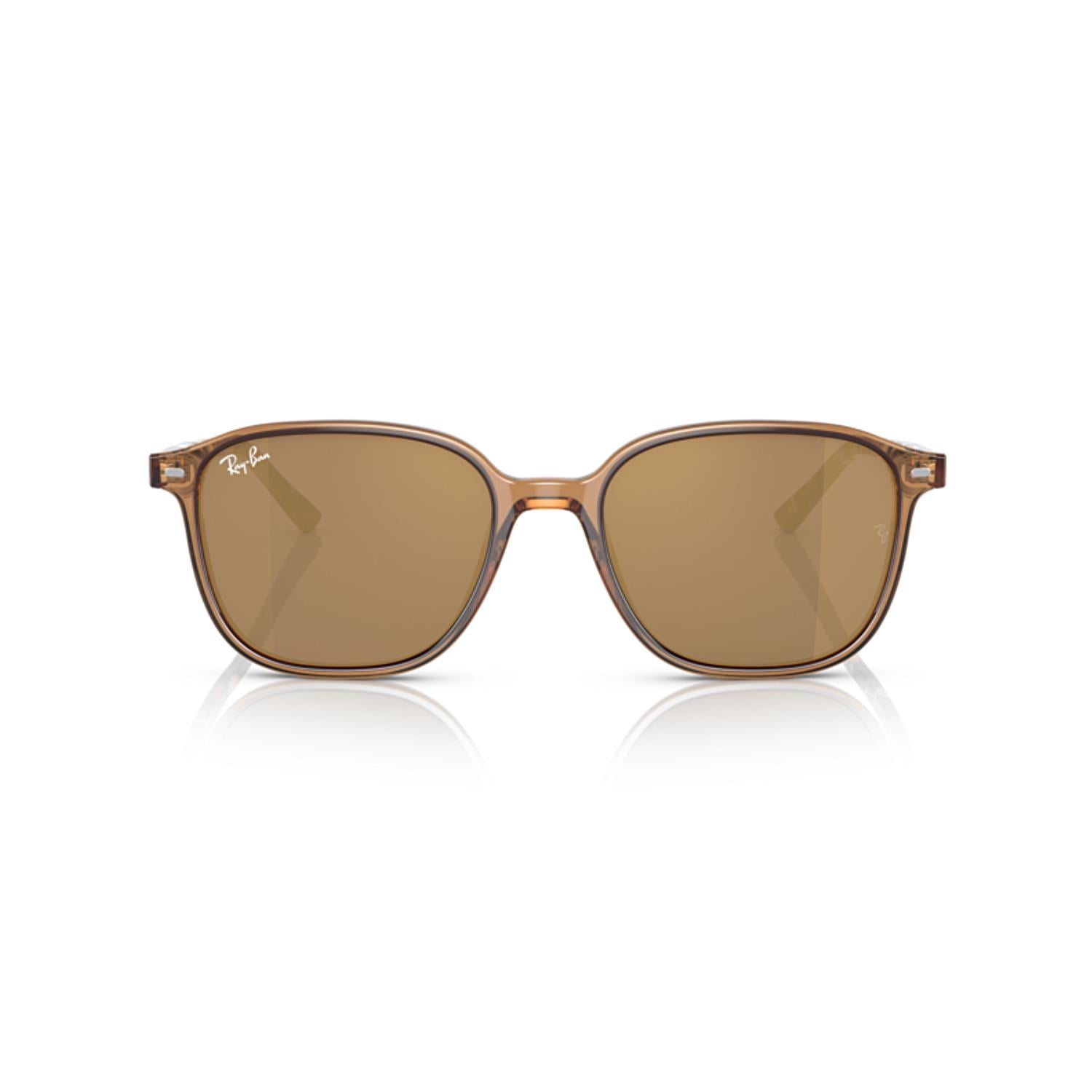 Ray-Ban RB 2193 663693 51 Leonard Unisex Aynalı Şeffaf Kahverengi Kemik Güneş Gözlüğü