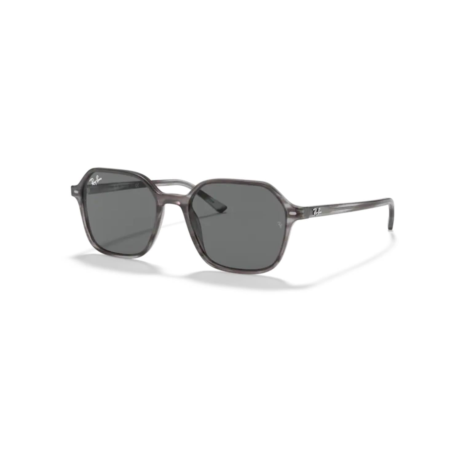 Ray-Ban RB 2194 1314B1 53 John Unisex Çizgili Gri Kemik Güneş Gözlüğü