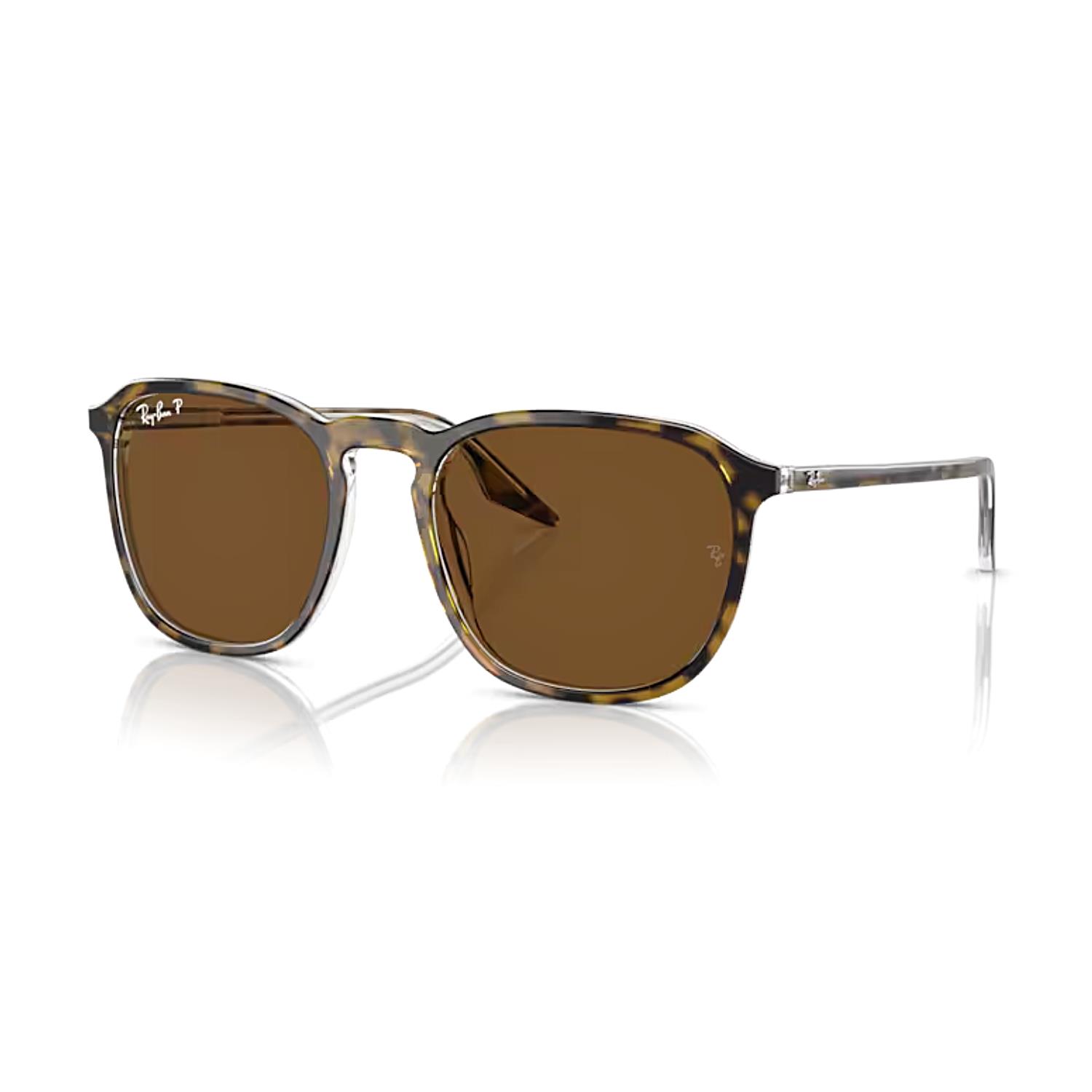 Ray-Ban RB 2203 139357 55 Unisex Kare Kırçıllı Kahverengi Kemik Güneş Gözlüğü