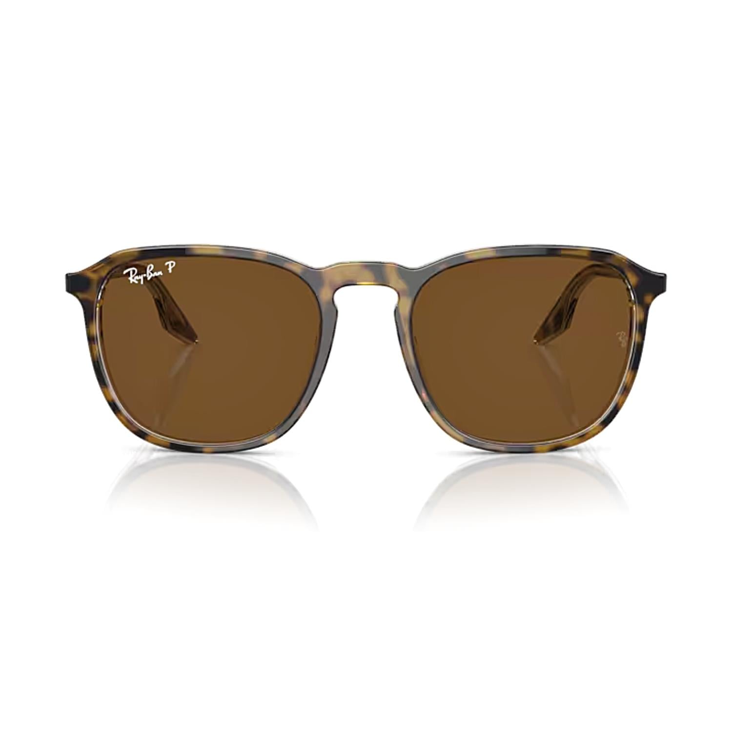 Ray-Ban RB 2203 139357 55 Unisex Kare Kırçıllı Kahverengi Kemik Güneş Gözlüğü