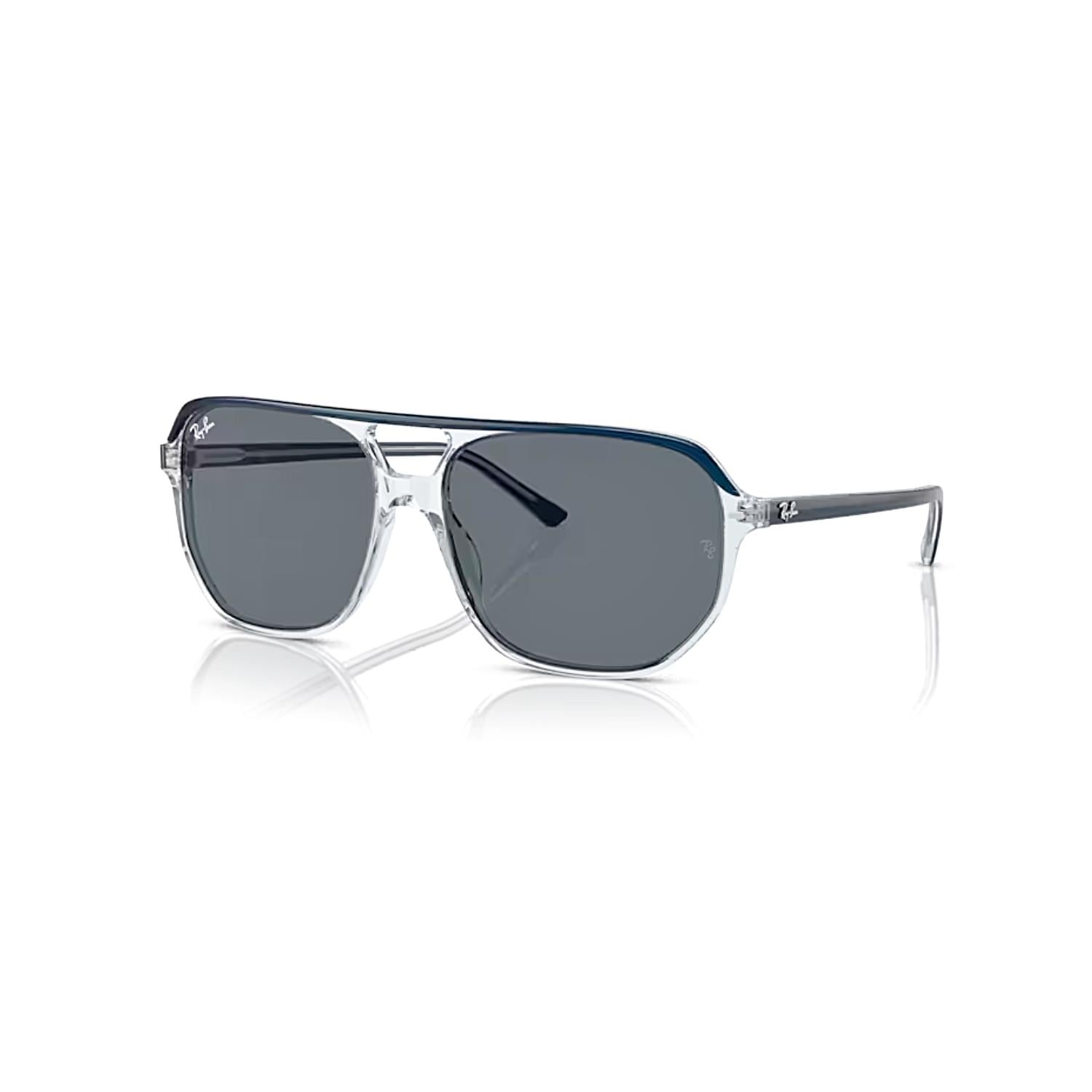 Ray-Ban RB 2205 1397R5 60 Bill One Unisex Geometrik Şeffaf Mavi Kemik Güneş Gözlüğü 