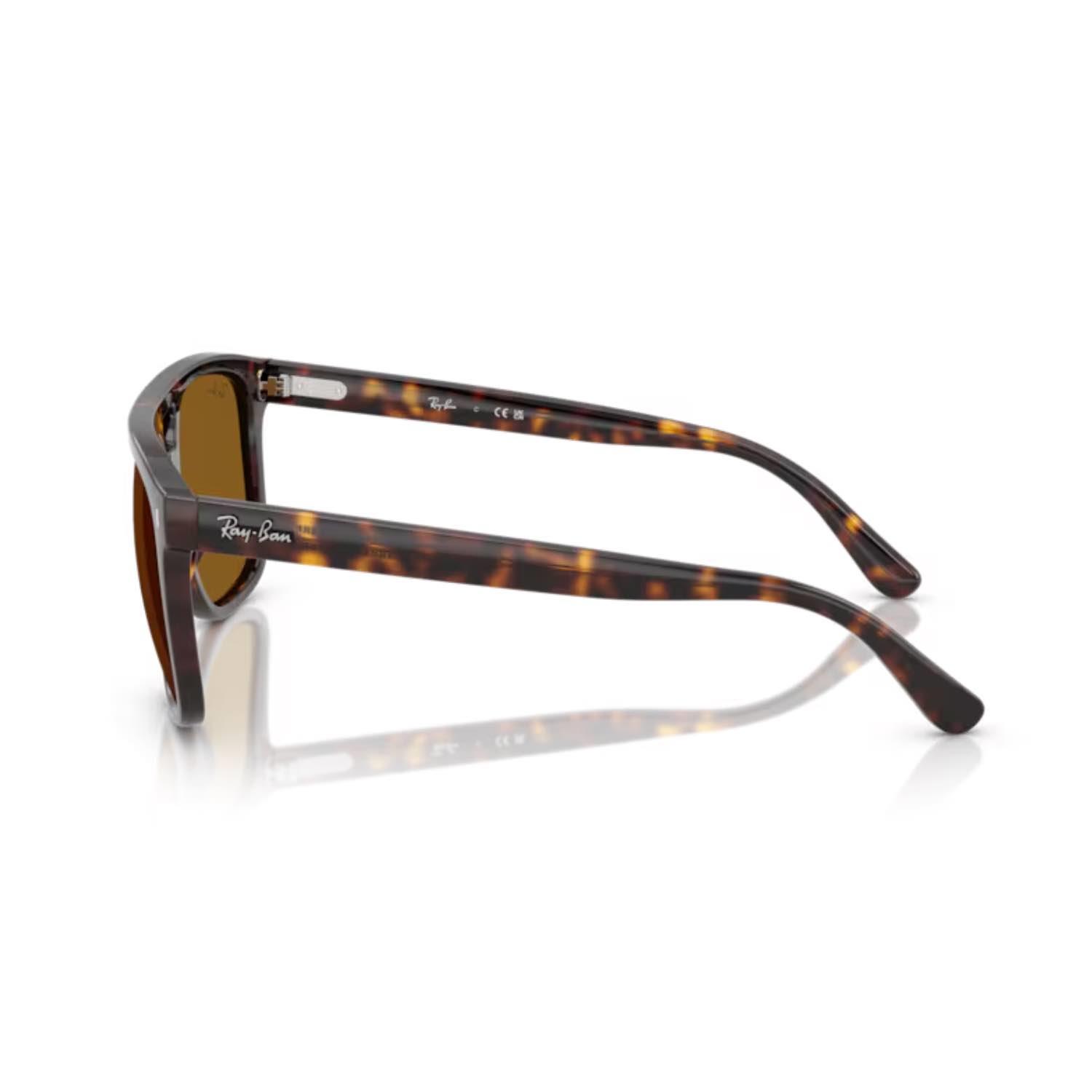 Ray-Ban RB 2213 90233 55 Unisex Kare Kırçıılı Kahverengi Kemik Güneş Gözlüğü